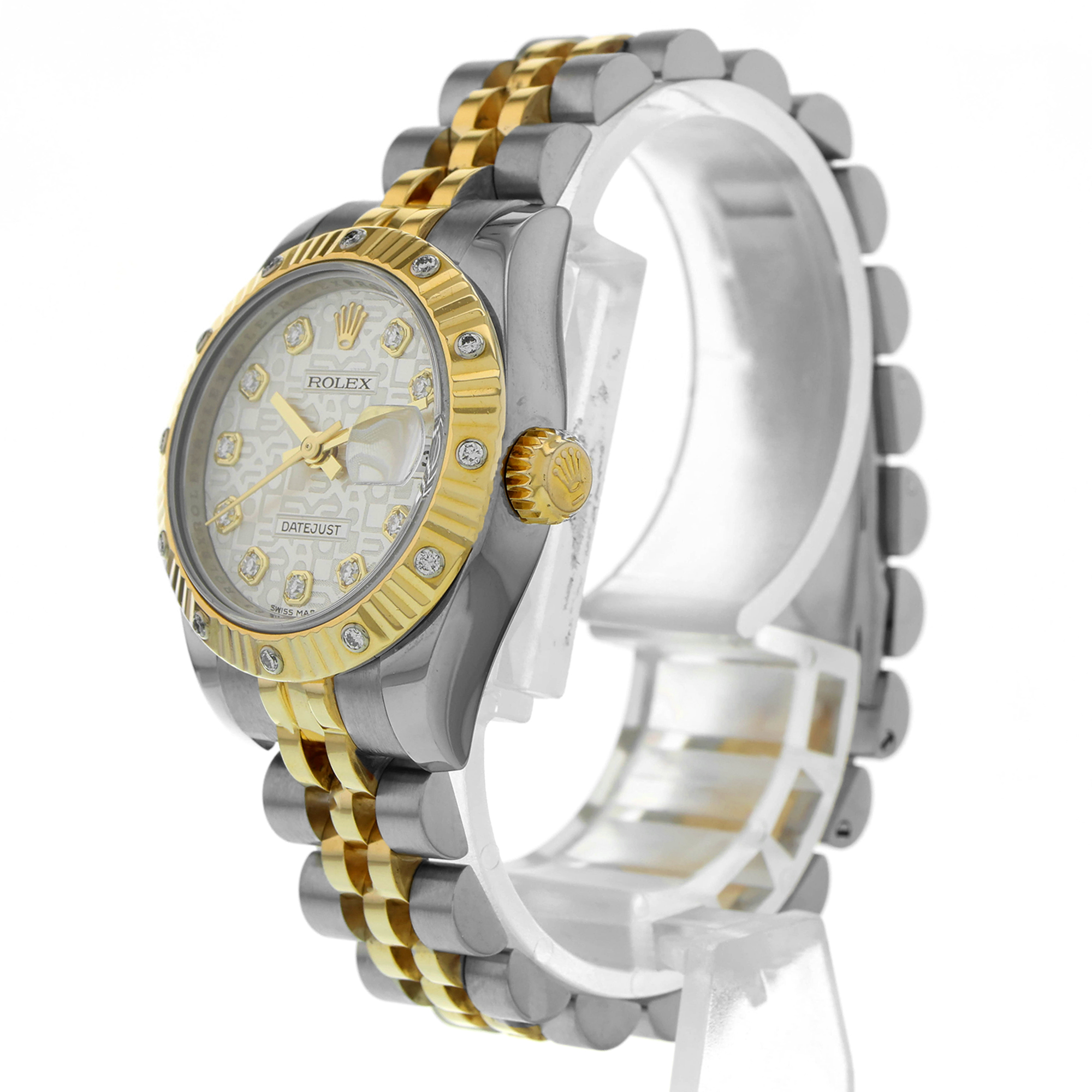 Rolex Datejust 26mm 179313 Factory Diamond anniversary 18K Yellow Gold Ladies thumbnail 2