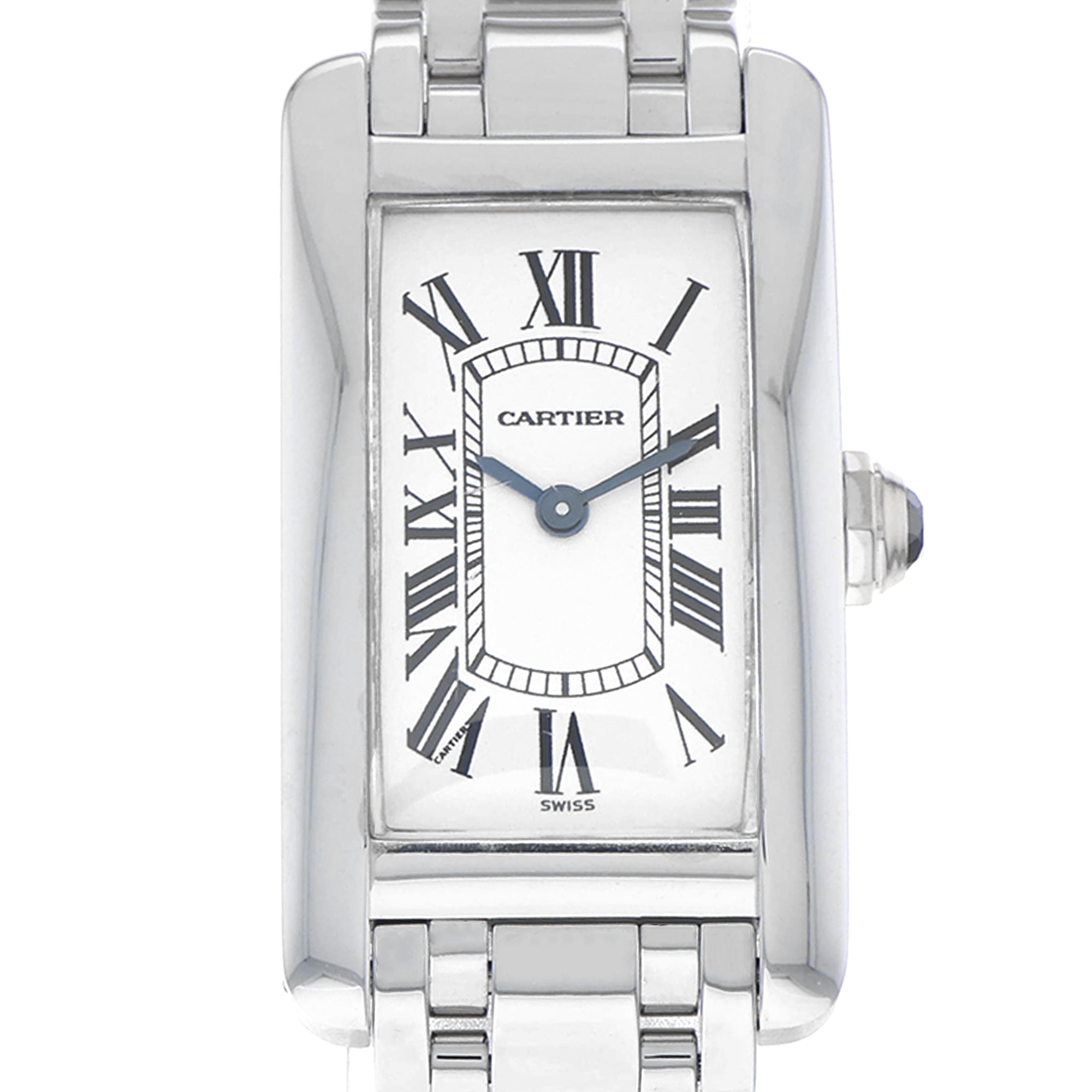 Cartier Tank Americaine 19mm W26019L1 1713 White roman dial 18K white gold thumbnail 1