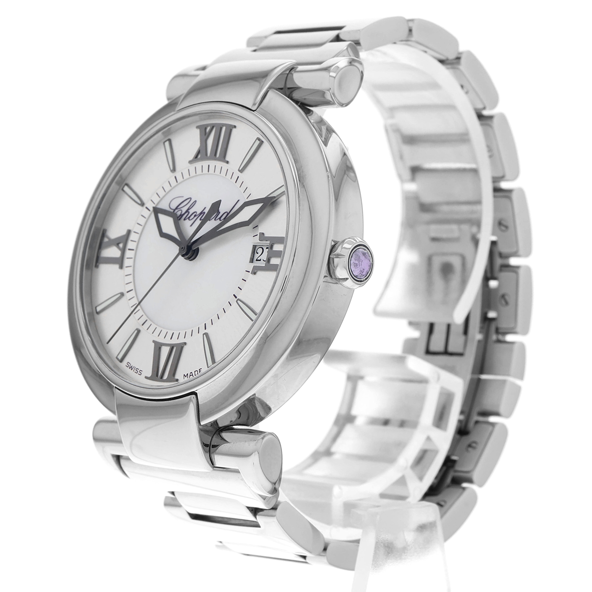 Chopard Imperiale 8531 MOP roman automatic date dial steel watch thumbnail 2