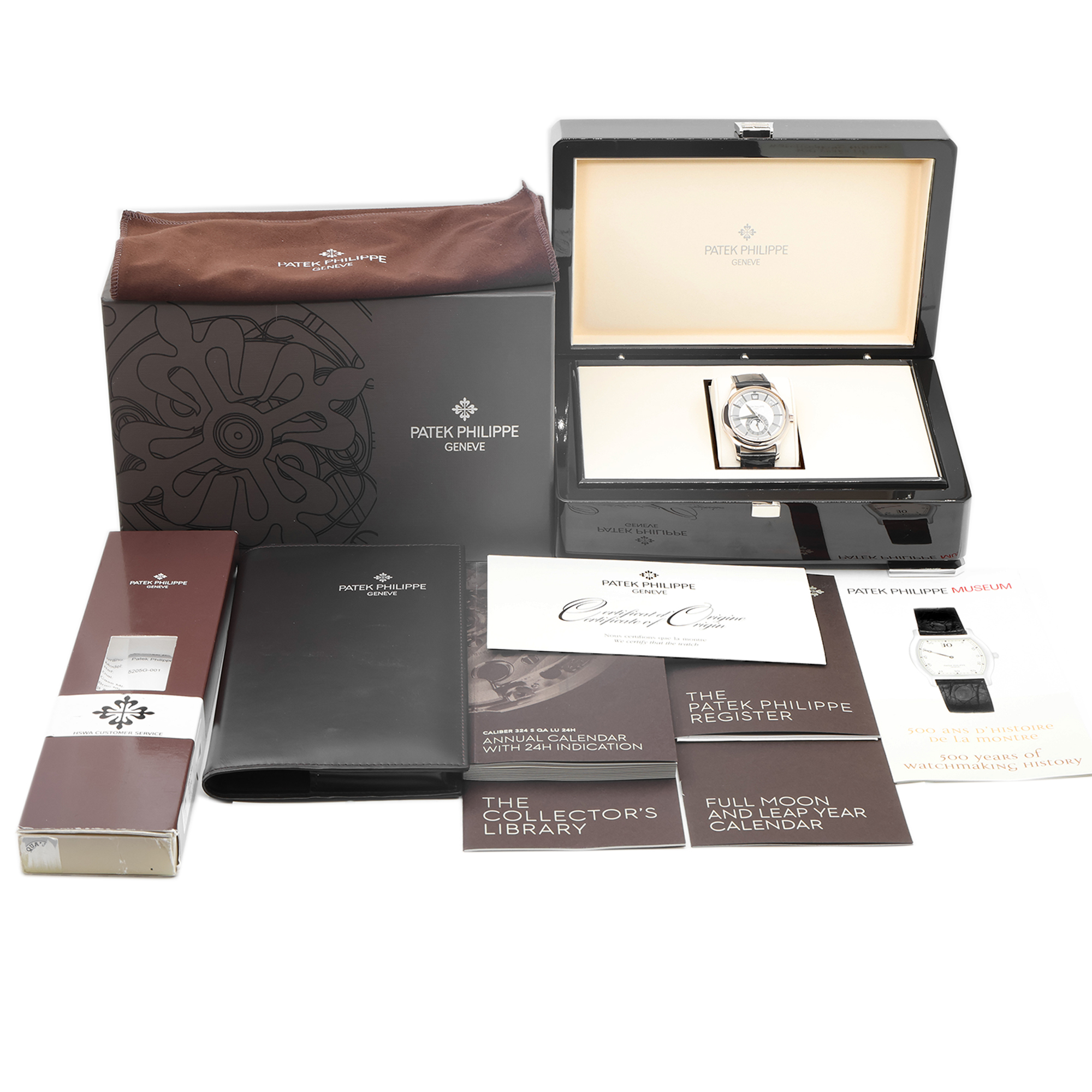 Patek Philippe Annual Calendar 5205G-001 Unworn complete set year 2020 40mm 18K WG thumbnail 3