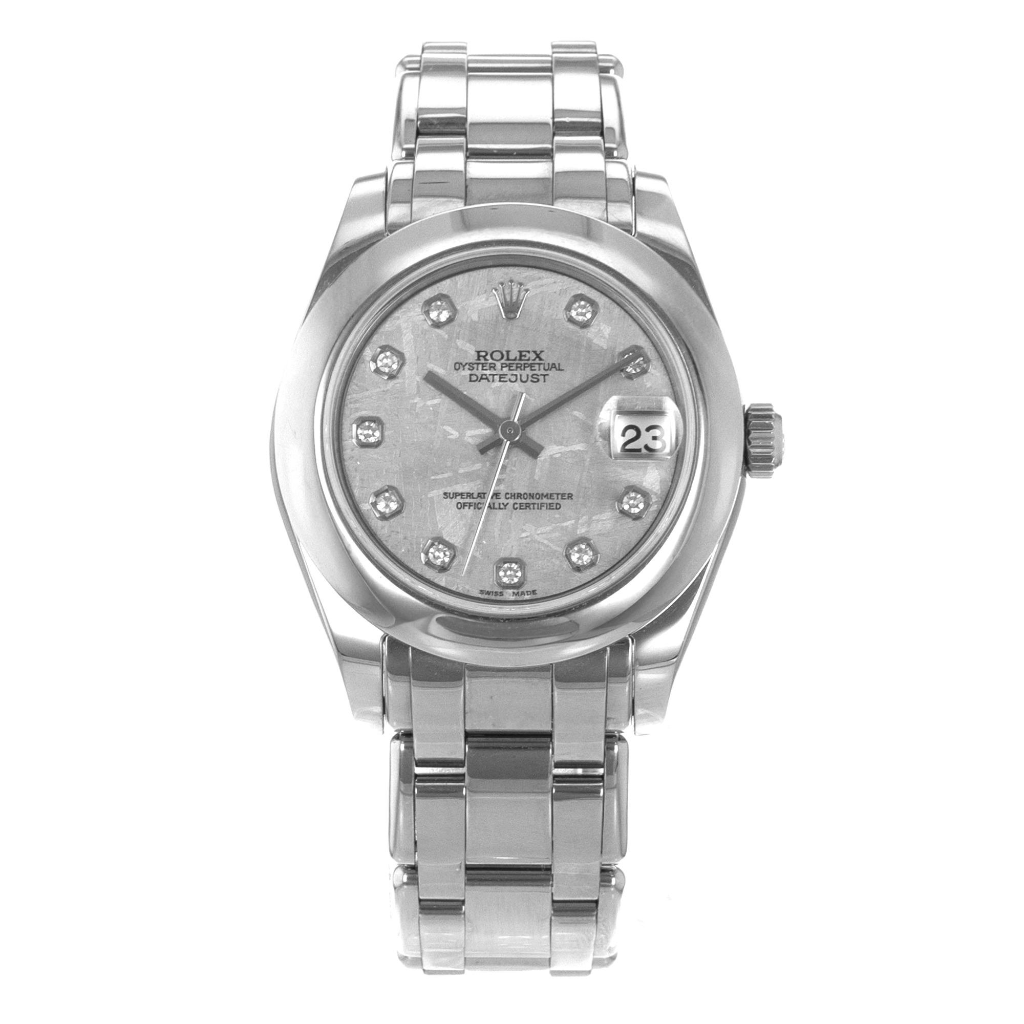 Rolex Lady-Datejust Pearlmaster 81209 factory meteorite diamond dial 18K WG thumbnail 7