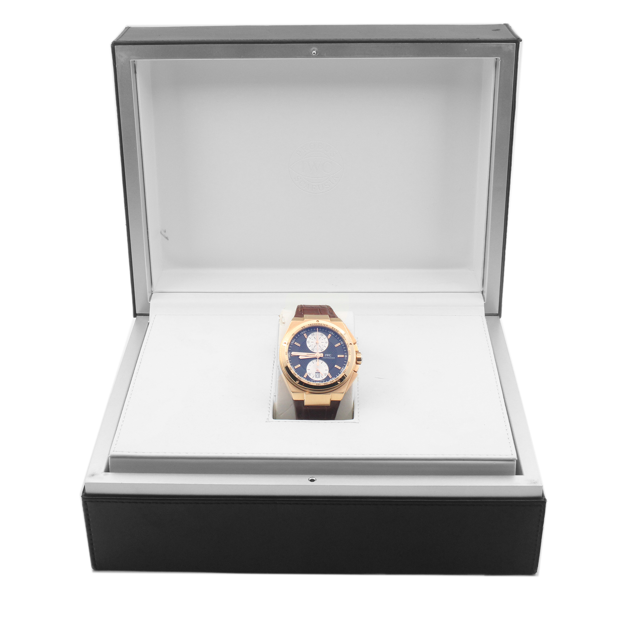 IWC Big Ingenieur Chronograph 45mm IW378402 18K rose gold skeleton back MINT thumbnail 3