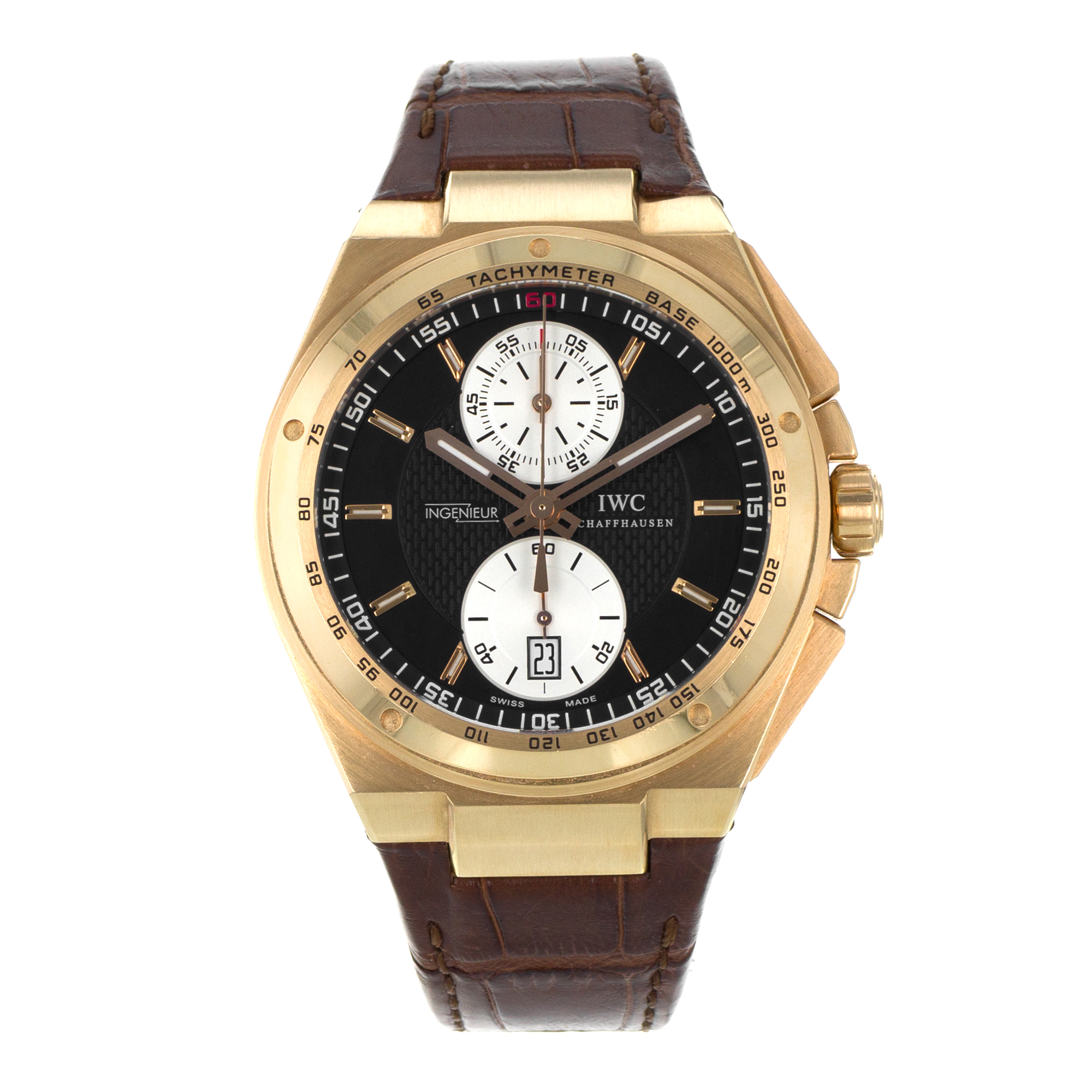IWC Big Ingenieur Chronograph 45mm IW378402 18K rose gold skeleton back MINT thumbnail 2