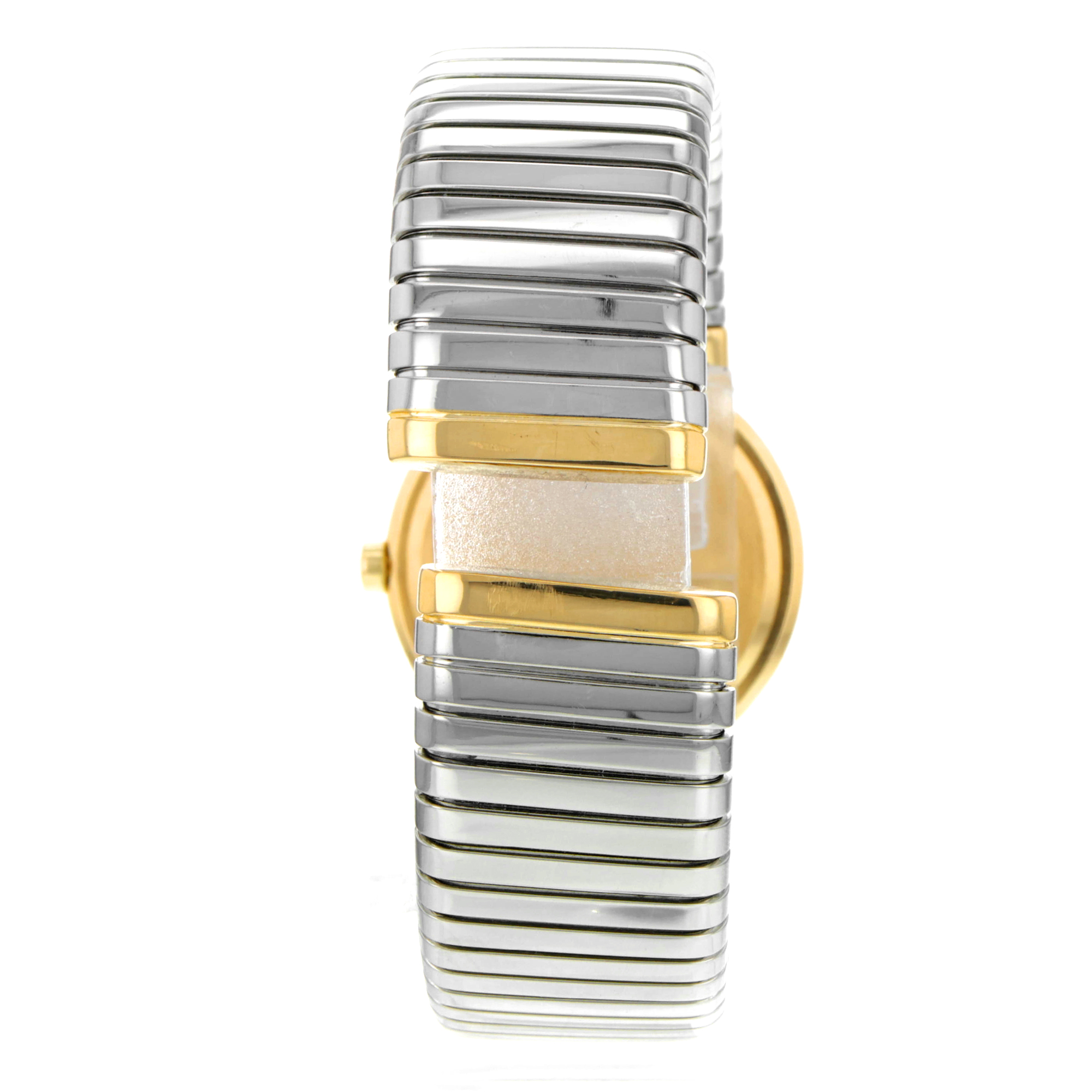 Bulgari Tubogas BB262T Black Dial Steel & 18k Yellow Gold Quartz Womens thumbnail 4