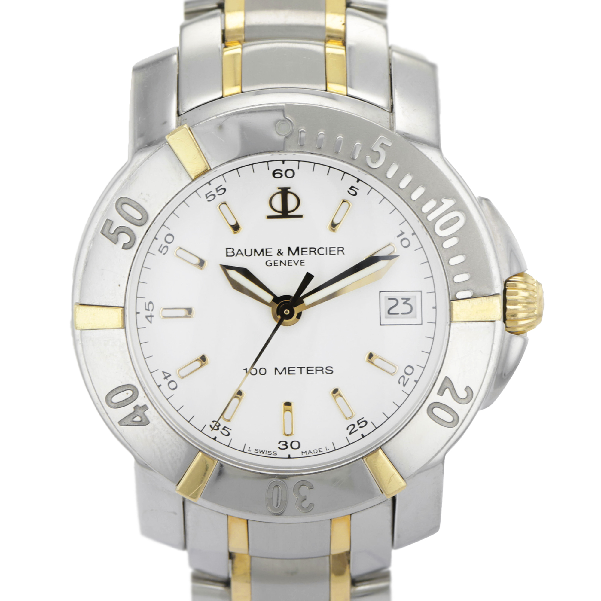 Baume & Mercier Capeland Diver 65423 36mm Steel & 18K Yellow Gold Quartz thumbnail 1