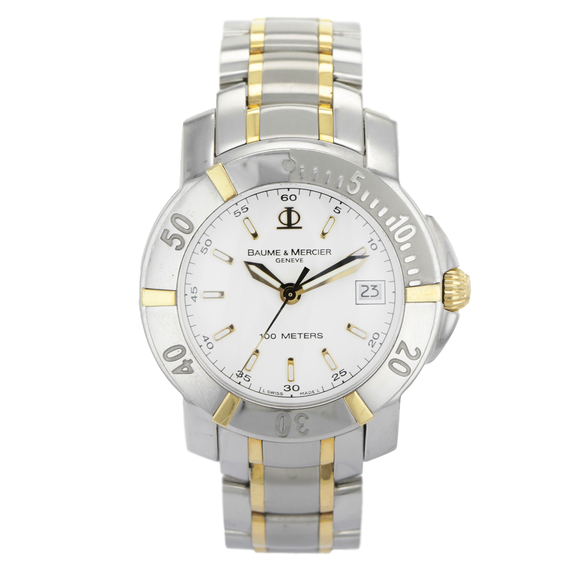 Baume & Mercier Capeland Diver 65423 36mm Steel & 18K Yellow Gold Quartz thumbnail 2