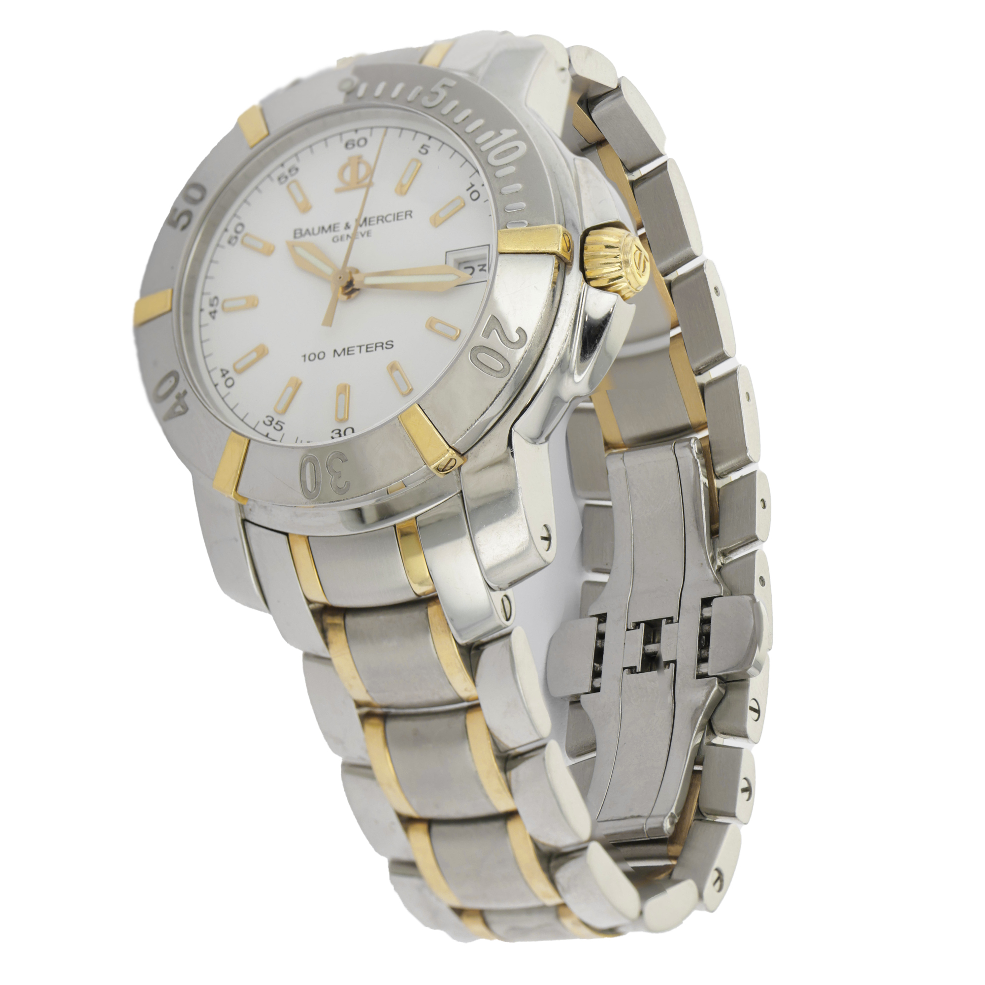 Baume & Mercier Capeland Diver 65423 36mm Steel & 18K Yellow Gold Quartz thumbnail 3