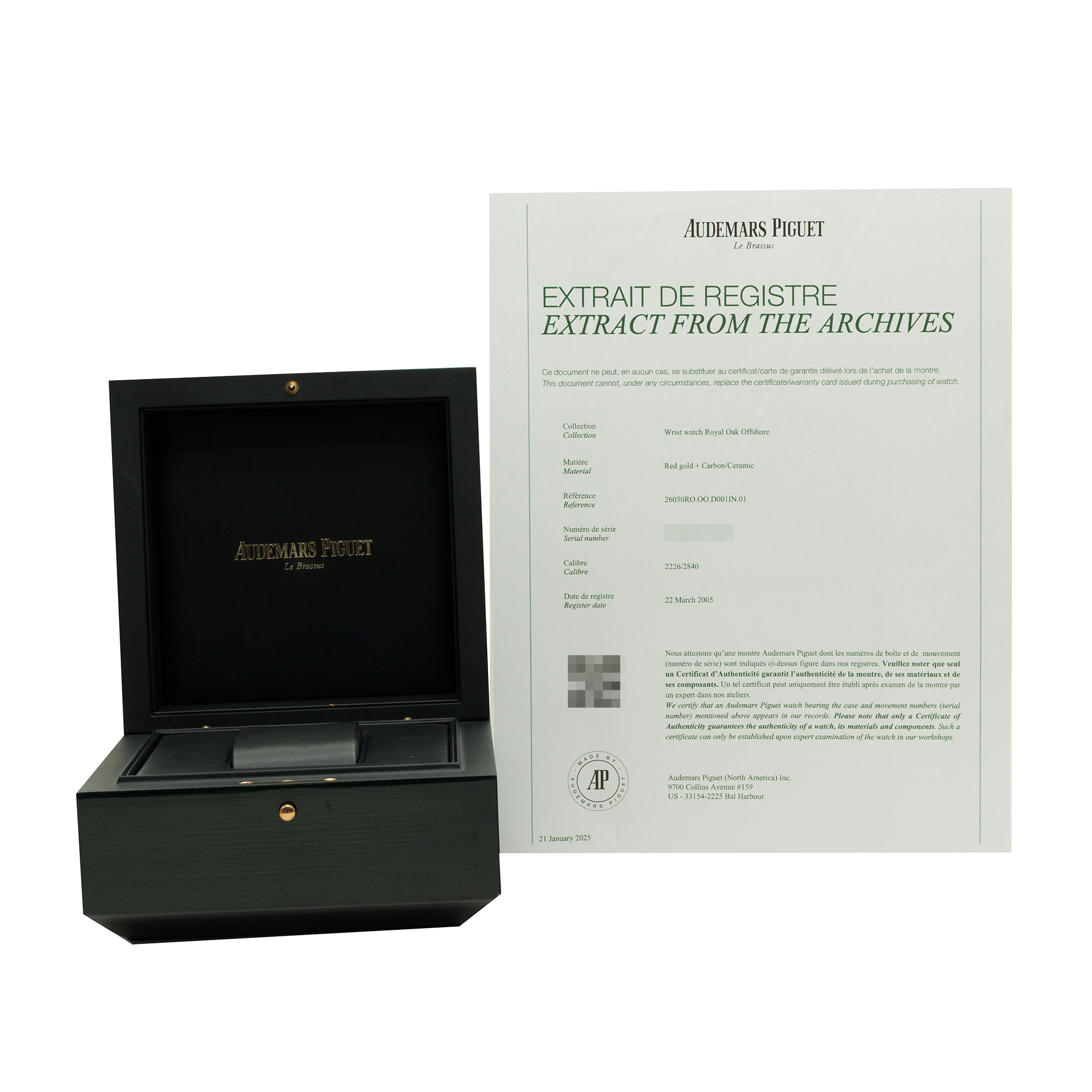 Audemars Piguet Royal Oak Offshore 26030RO.OO.D001IN.01 Juan Pablo Montoya Watch thumbnail 3