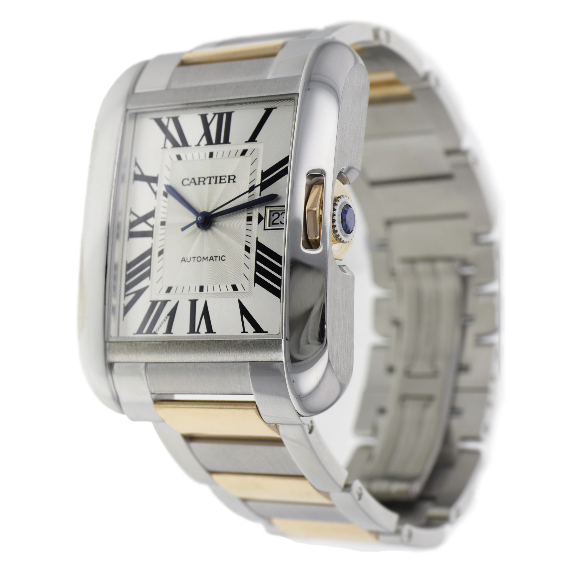 Cartier Tank Anglaise XL W5310006 3507 36 X 47 Two tone Date Clear back thumbnail 3
