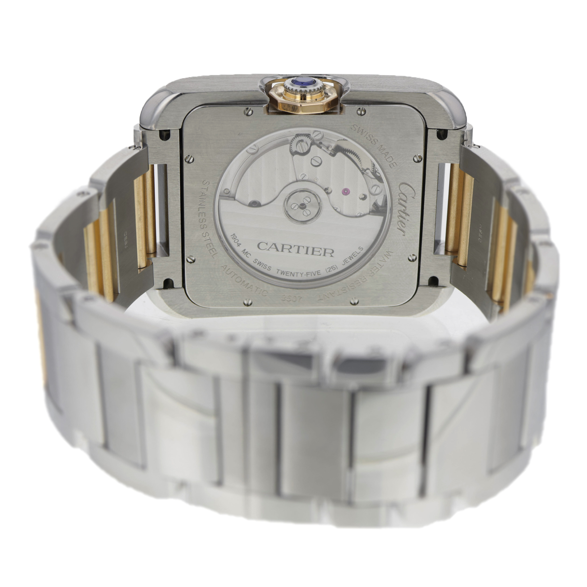 Cartier Tank Anglaise XL W5310006 3507 36 X 47 Two tone Date Clear back thumbnail 4