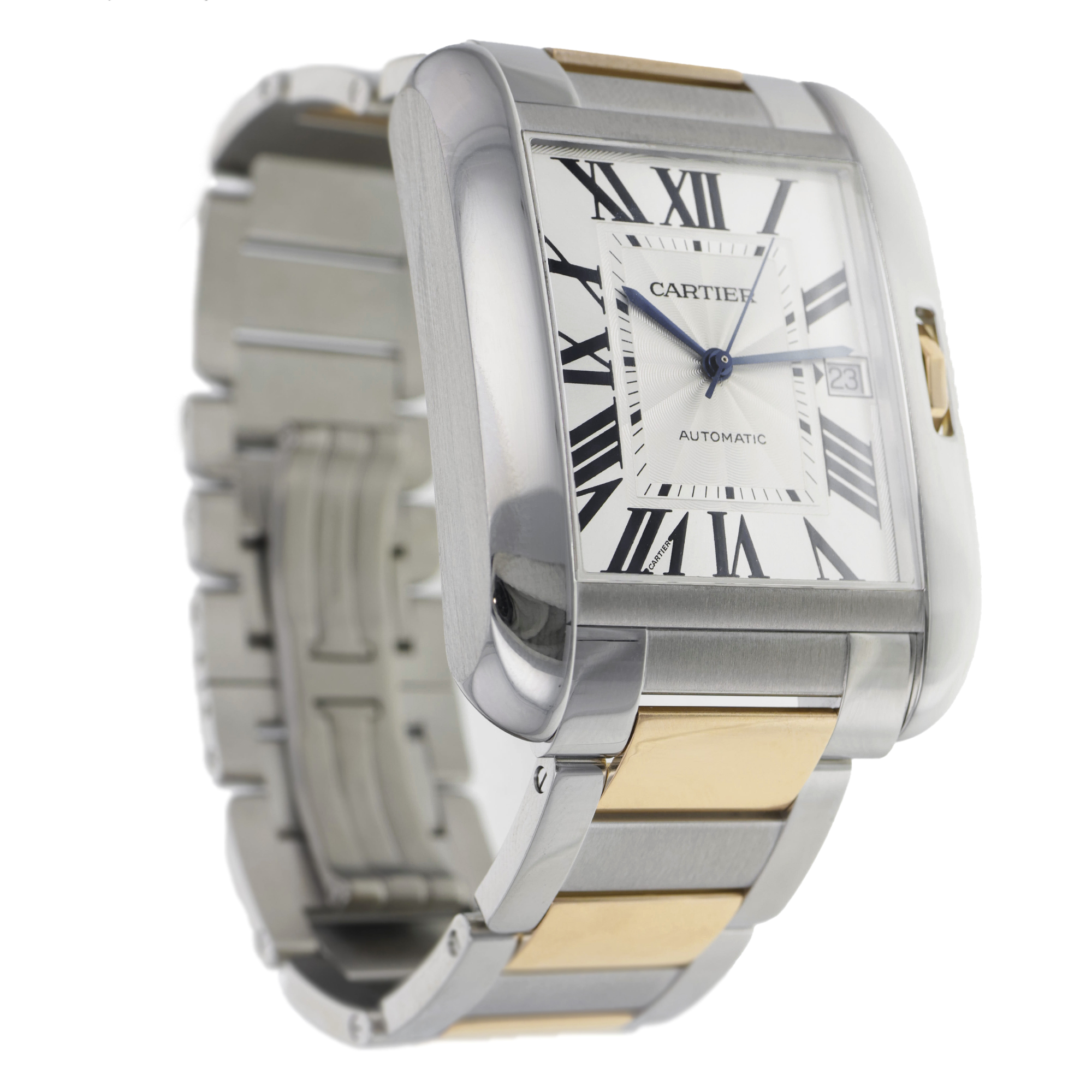 Cartier Tank Anglaise XL W5310006 3507 36 X 47 Two tone Date Clear back thumbnail 5