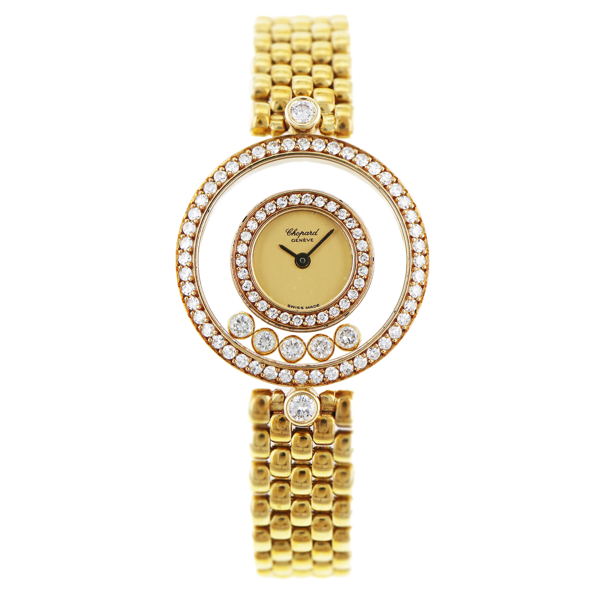 Chopard Happy Diamonds 20/3957 24mm 18K Yellow Gold Quartz thumbnail 2