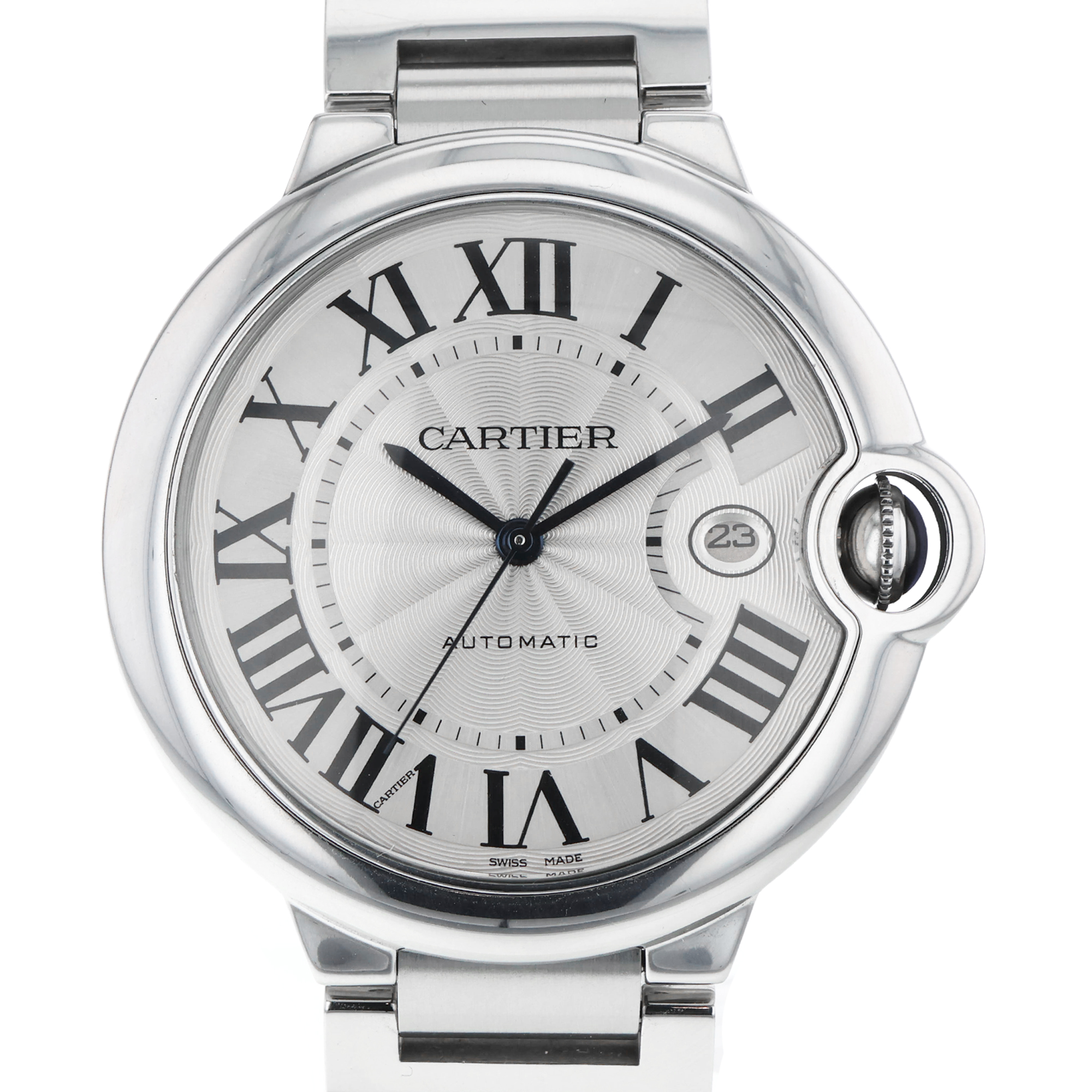 Cartier Ballon Bleu 42mm W69012Z4 3765 Silver Roman Stainless Steel Automatic thumbnail 1