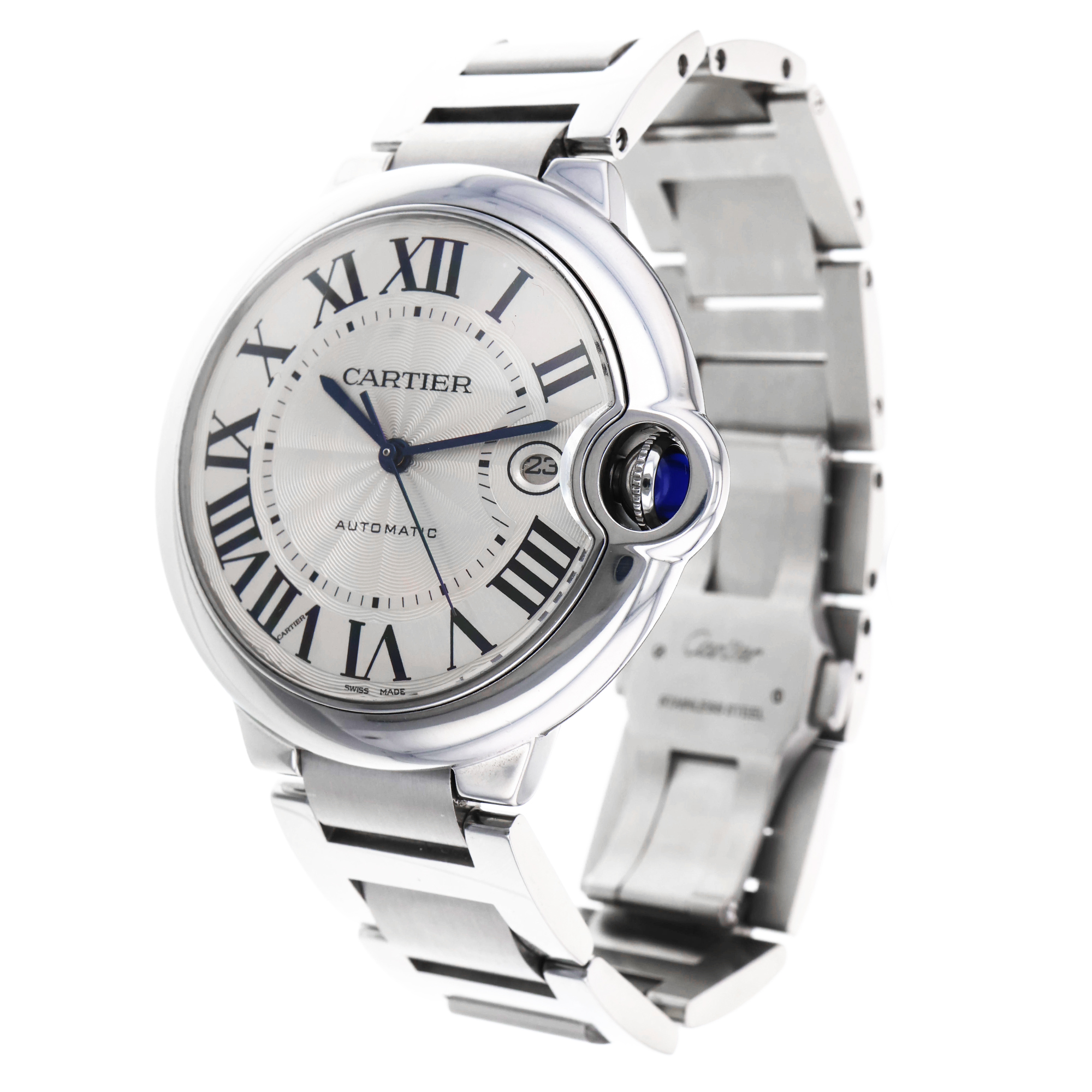 Cartier Ballon Bleu 42mm W69012Z4 3765 Silver Roman Stainless Steel Automatic thumbnail 3