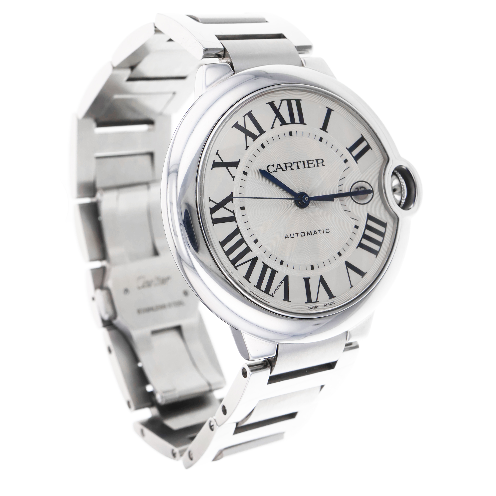 Cartier Ballon Bleu 42mm W69012Z4 3765 Silver Roman Stainless Steel Automatic thumbnail 5