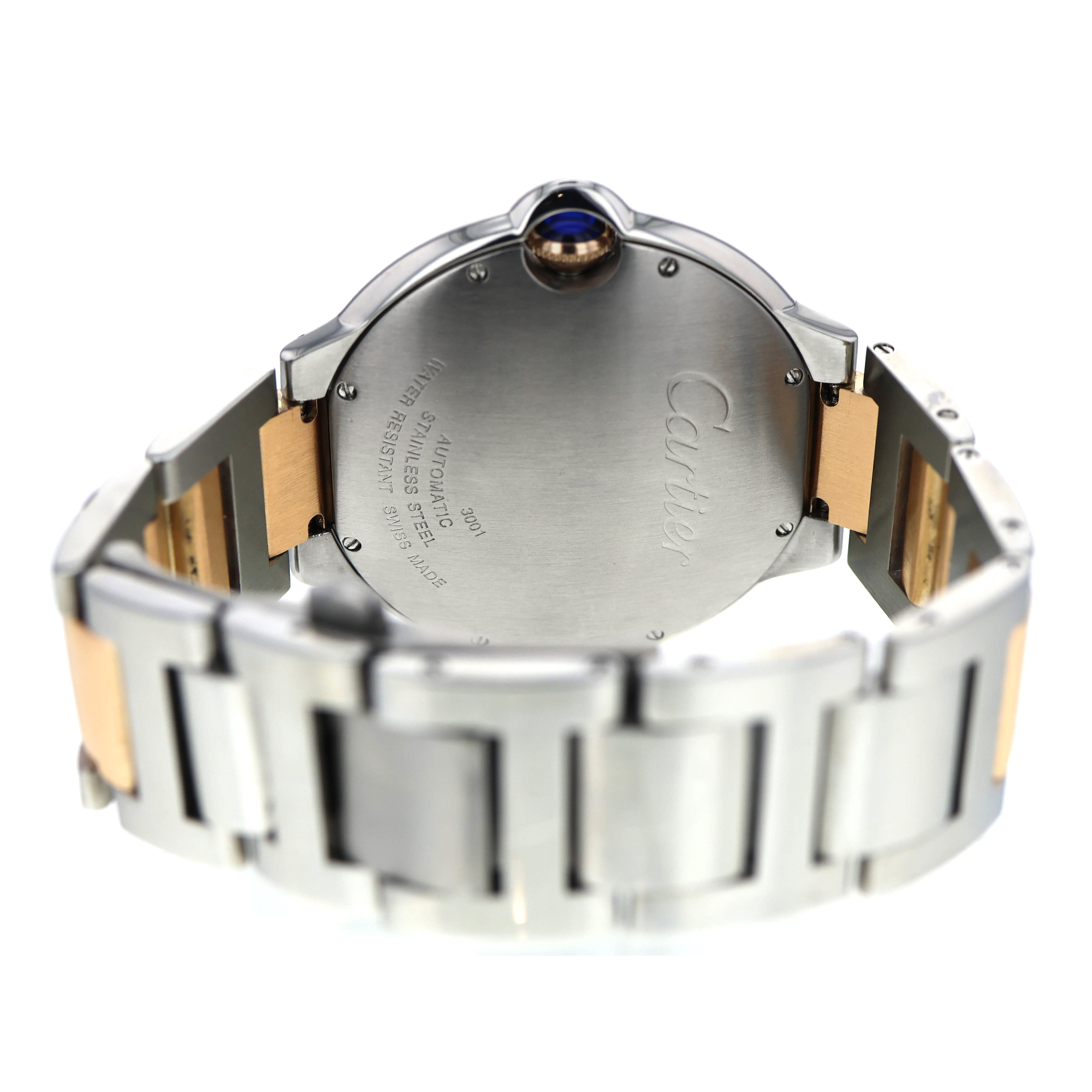 Cartier Ballon Bleu 42mm W6920032 3001 Brown 18k Rose Gold & Stainless Steel thumbnail 4