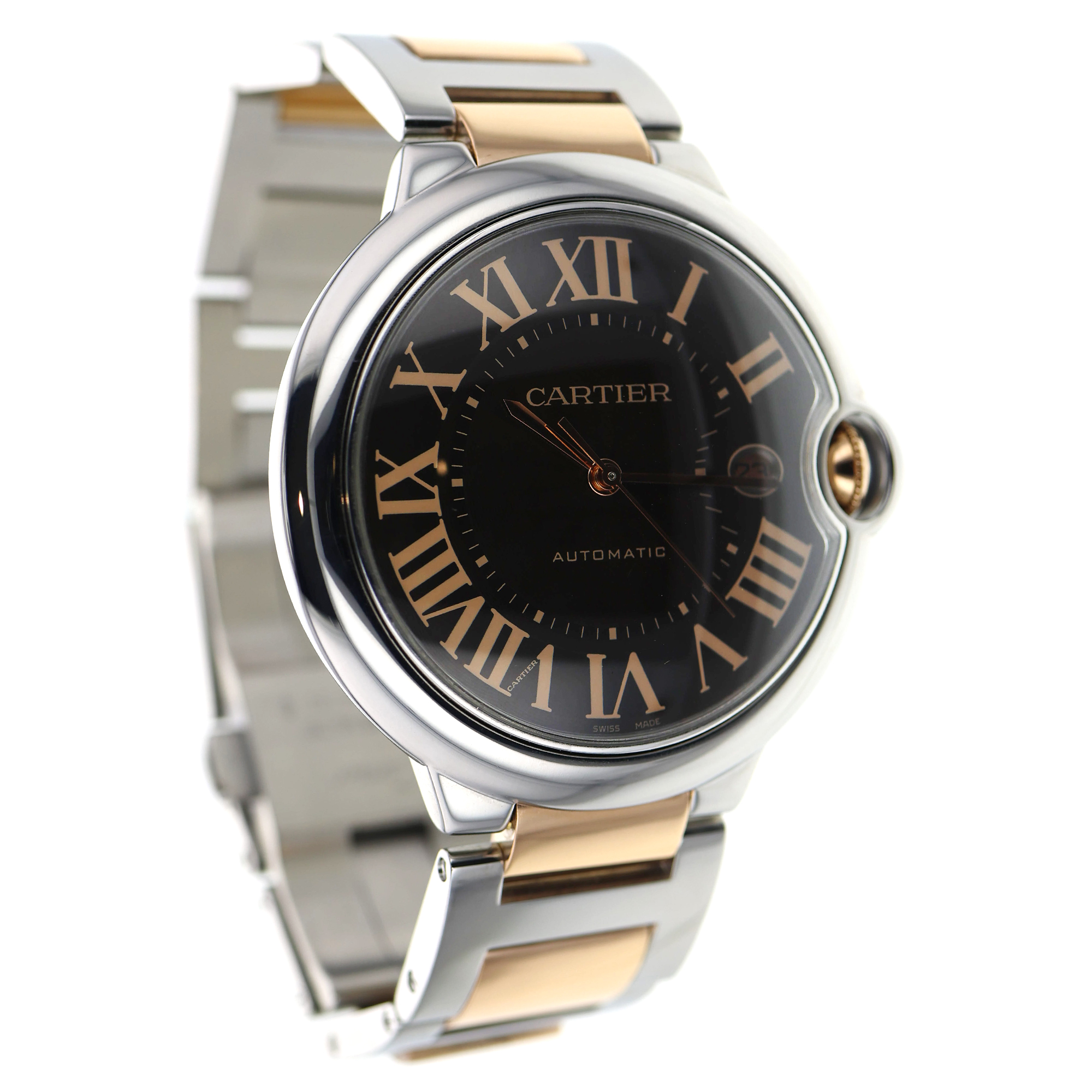 Cartier Ballon Bleu 42mm W6920032 3001 Brown 18k Rose Gold & Stainless Steel thumbnail 5