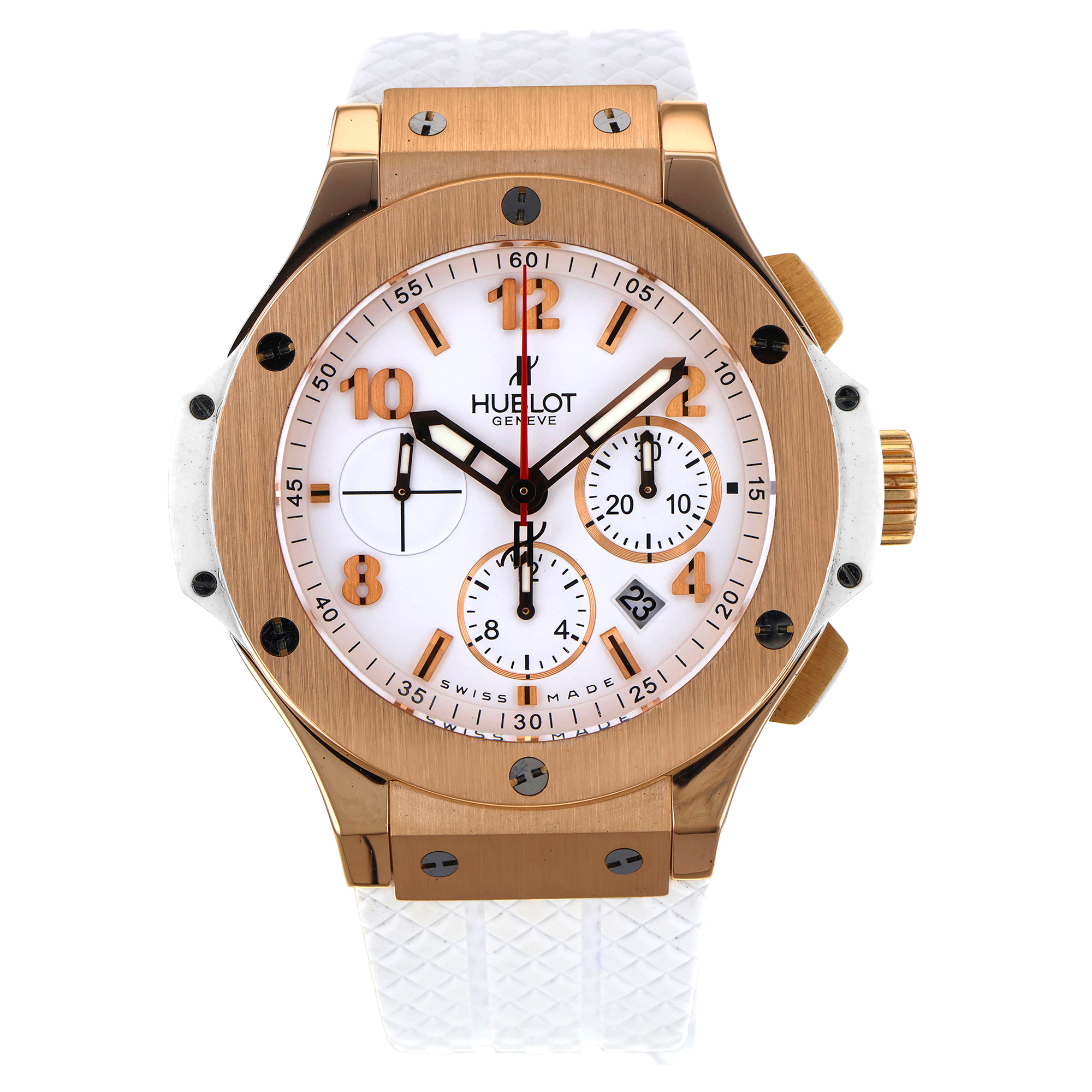 Hublot Big Bang 301.PE.2180.RW 44mm rose gold skeleton back white chronograph thumbnail 2