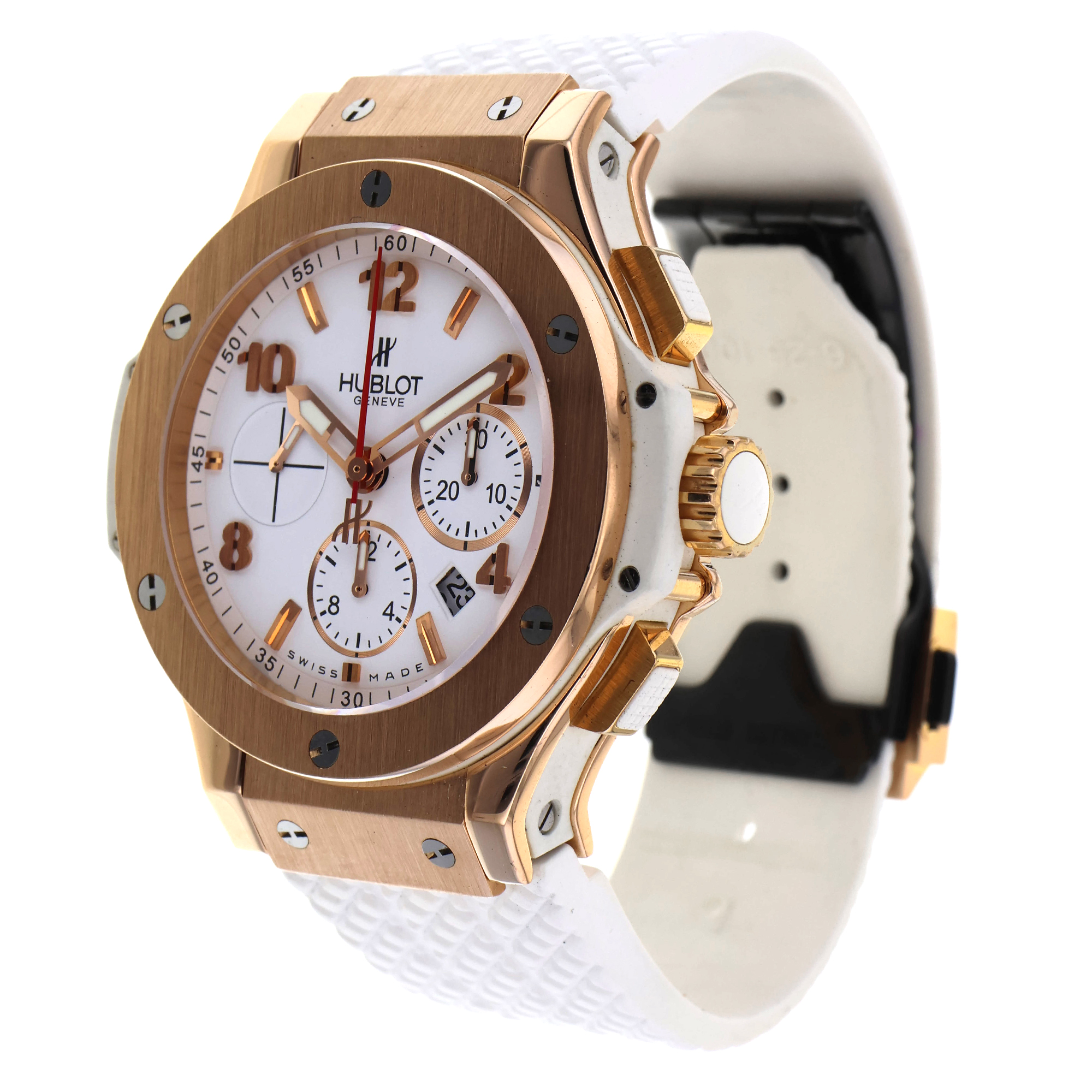 Hublot Big Bang 301.PE.2180.RW 44mm rose gold skeleton back white chronograph thumbnail 3