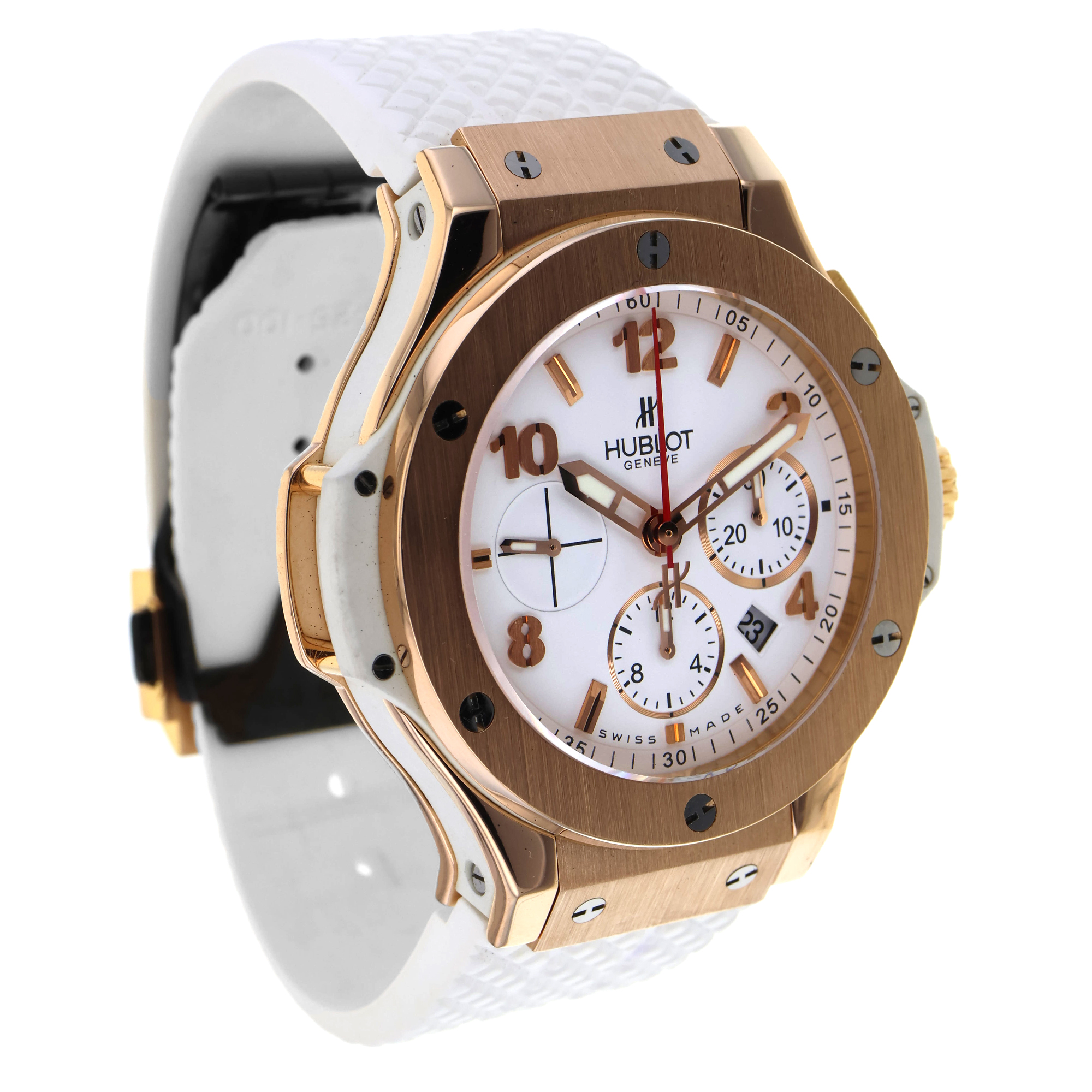 Hublot Big Bang 301.PE.2180.RW 44mm rose gold skeleton back white chronograph thumbnail 5