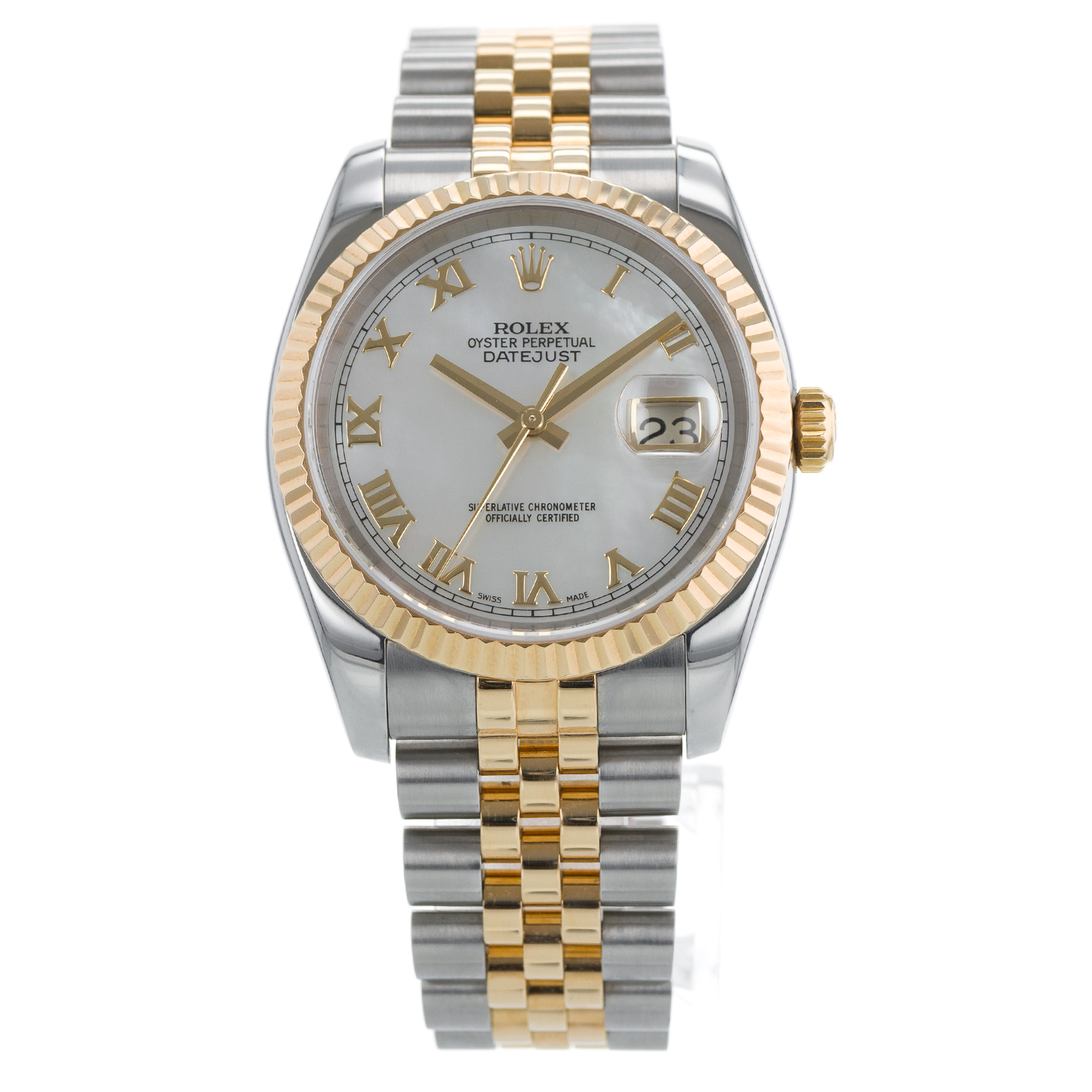 Rolex Datejust 36 116233 Mother of Pearl Steel & 18k Yellow Gold D Serial thumbnail 2
