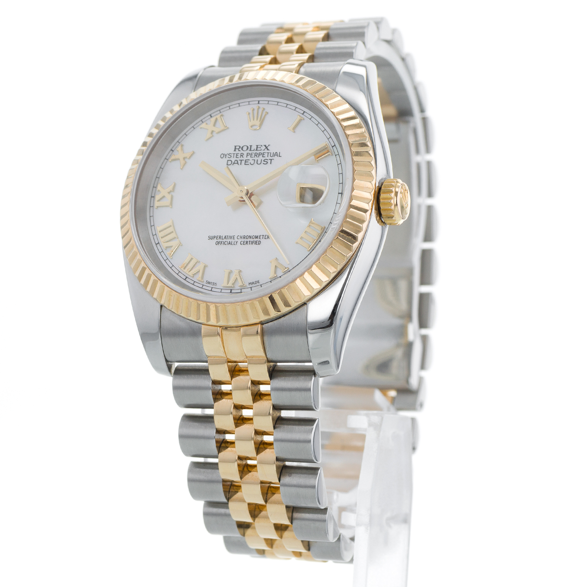 Rolex Datejust 36 116233 Mother of Pearl Steel & 18k Yellow Gold D Serial thumbnail 3