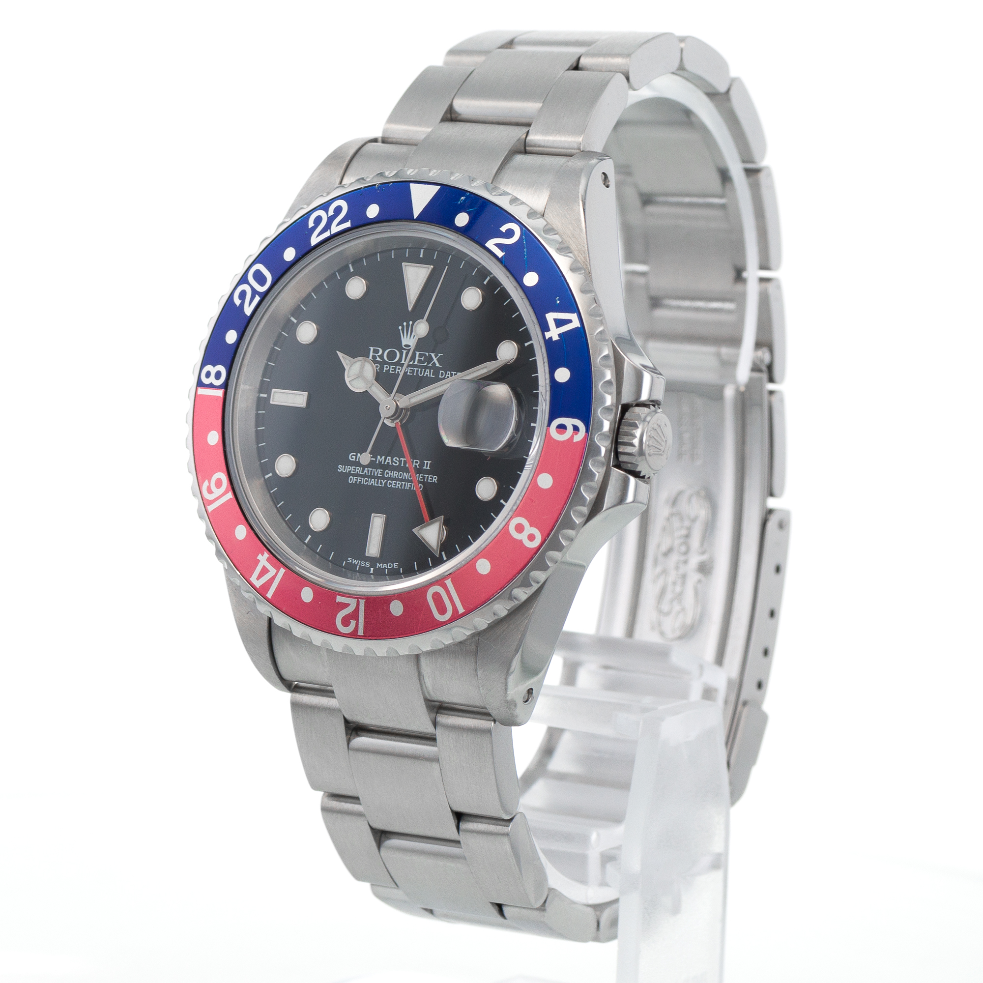 Rolex GMT-Master II 16710 Pepsi Blue Red Steel Oyster Automatic Mens Watch thumbnail 3