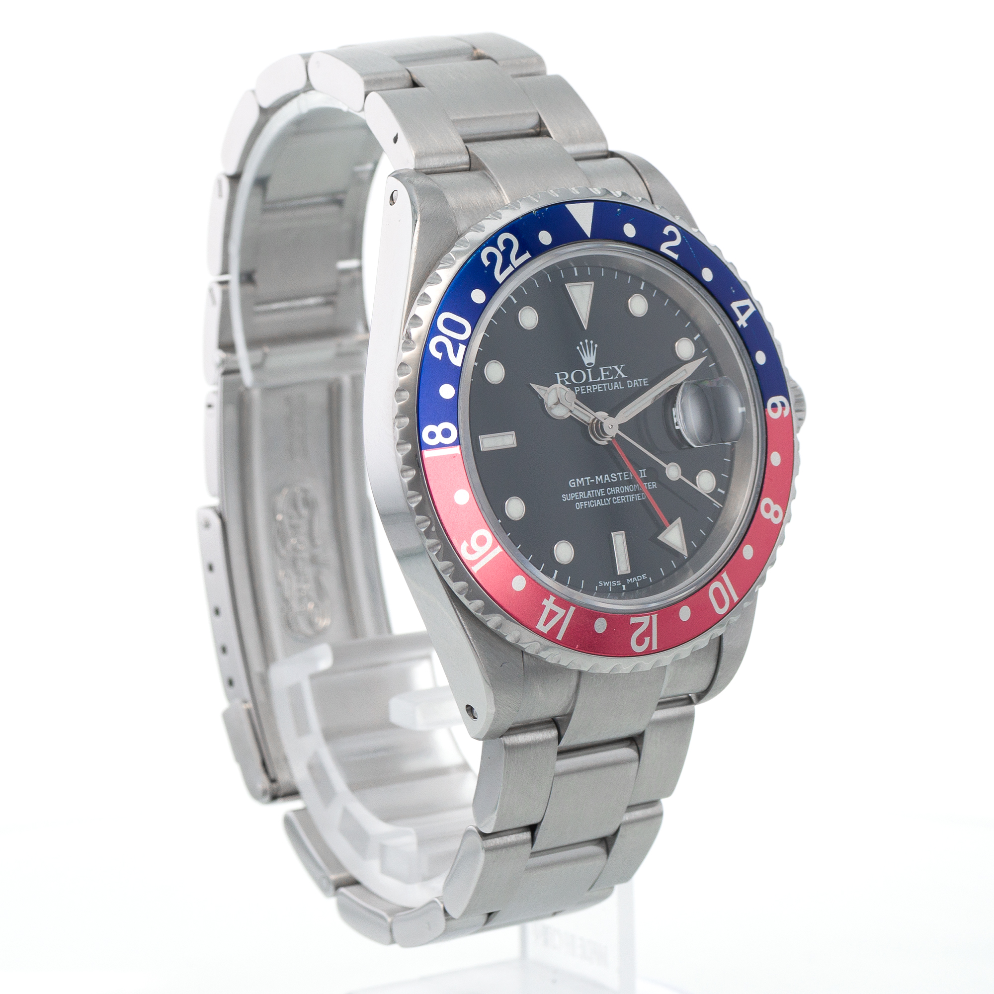 Rolex GMT-Master II 16710 Pepsi Blue Red Steel Oyster Automatic Mens Watch thumbnail 6