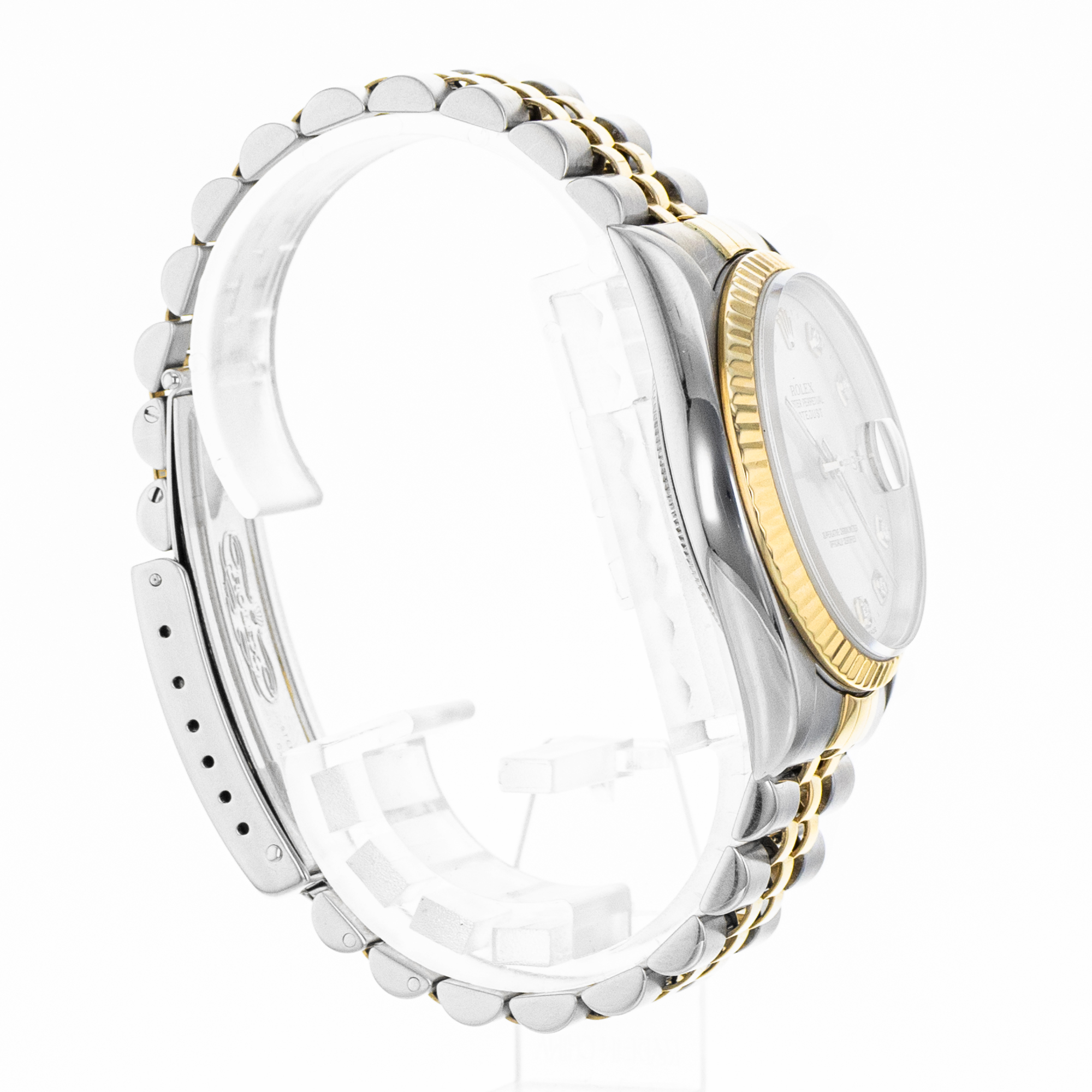 Rolex Datejust 36 16233 Factory Silver Diamond Steel Yellow Gold Mens Watch thumbnail 6