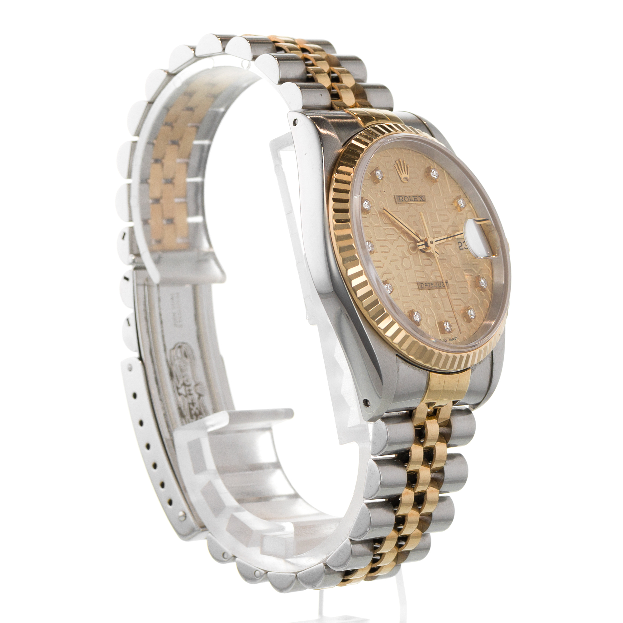 Rolex Datejust 36 16233 Yellow Diamond Jubilee Diamond Gold Automatic Mens Watch thumbnail 7