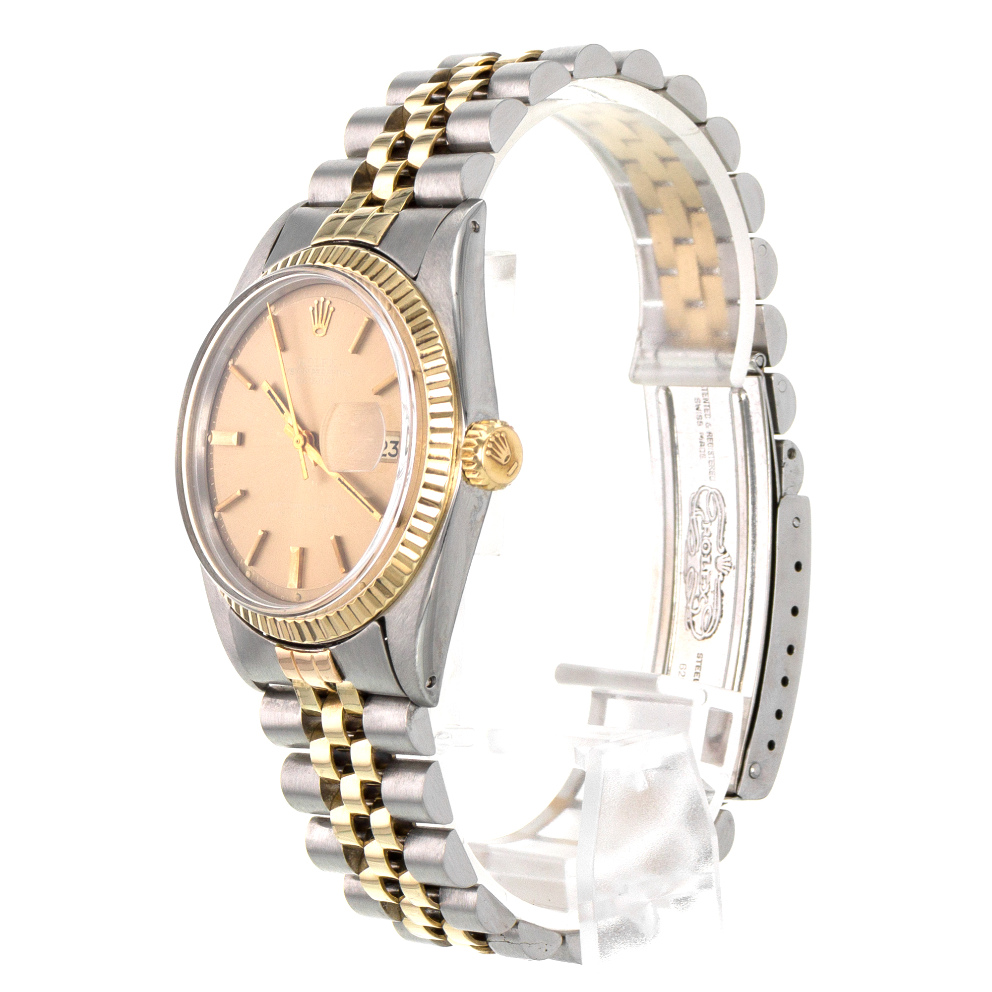 Rolex Datejust 36 1601 Ghost Yellow Stick Patina Yellow Gold Jubilee Mens Watch thumbnail 4