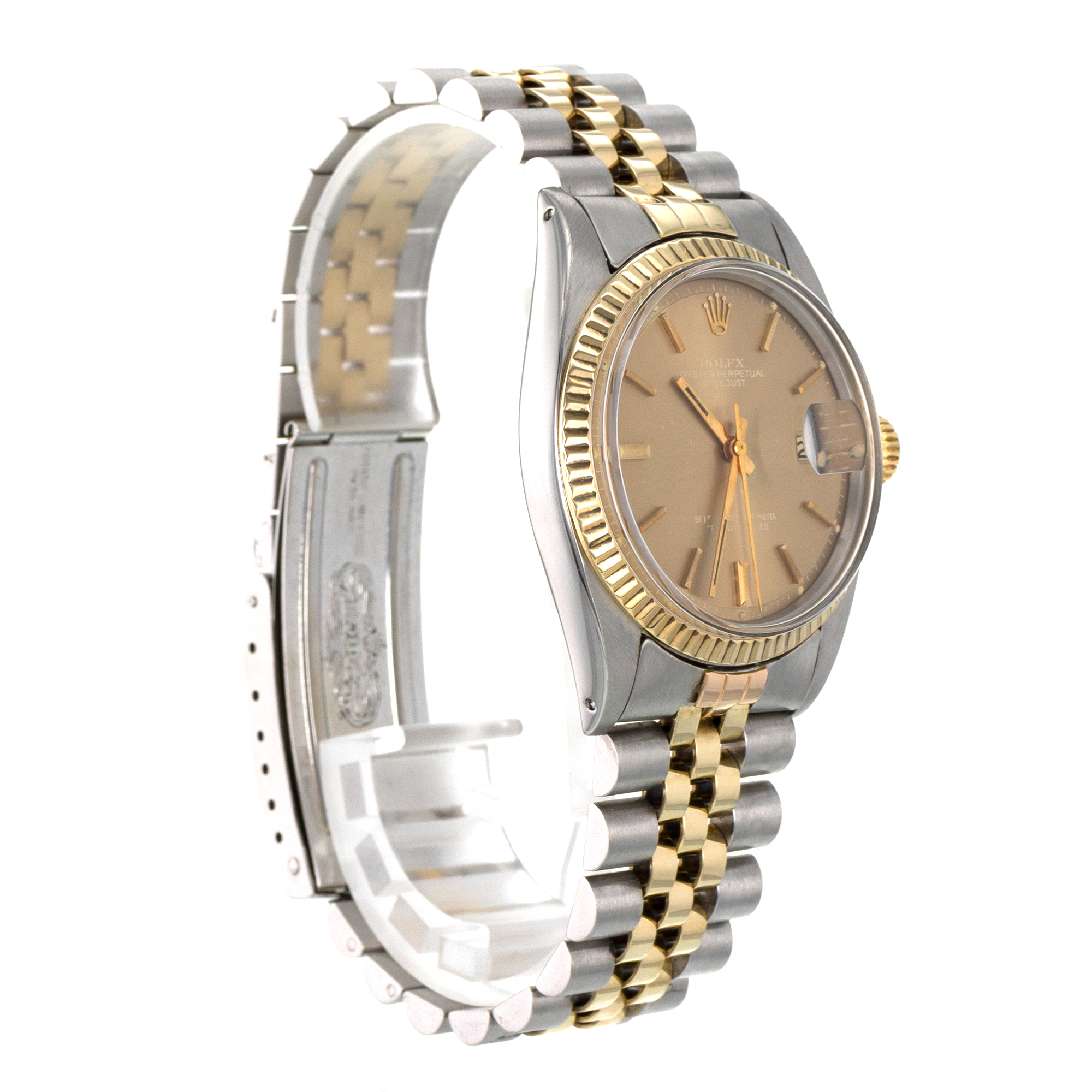 Rolex Datejust 36 1601 Ghost Yellow Stick Patina Yellow Gold Jubilee Mens Watch thumbnail 7