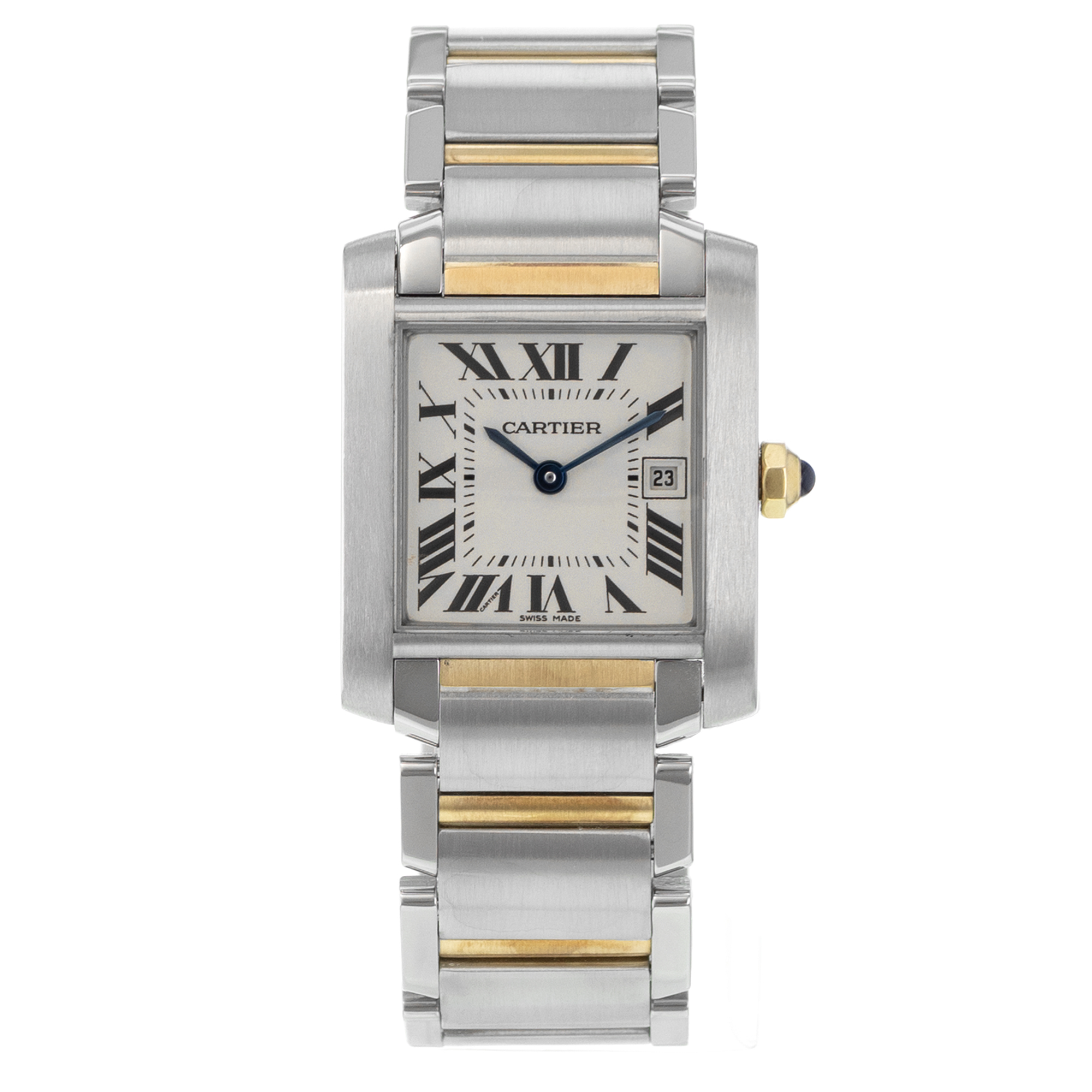 Cartier Tank Francaise W51012Q4 2465 Medium Roman Yellow Gold Ladies Watch thumbnail 2