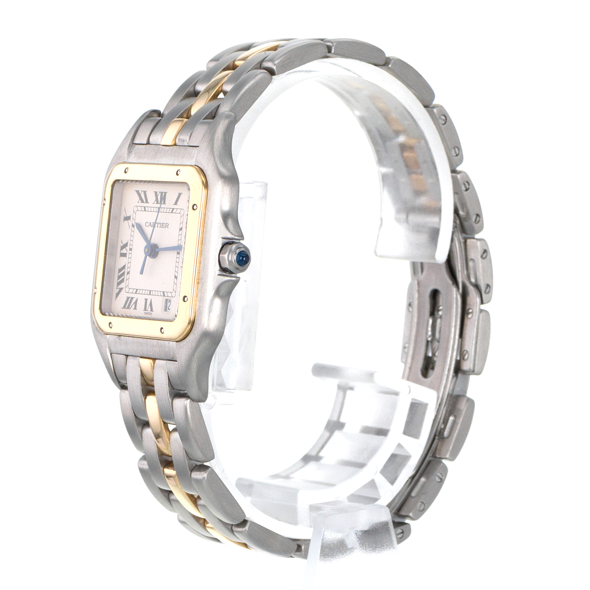 Cartier Panthere 839490 27mm Medium Steel Yellow Gold Single Row Mens Watch thumbnail 5