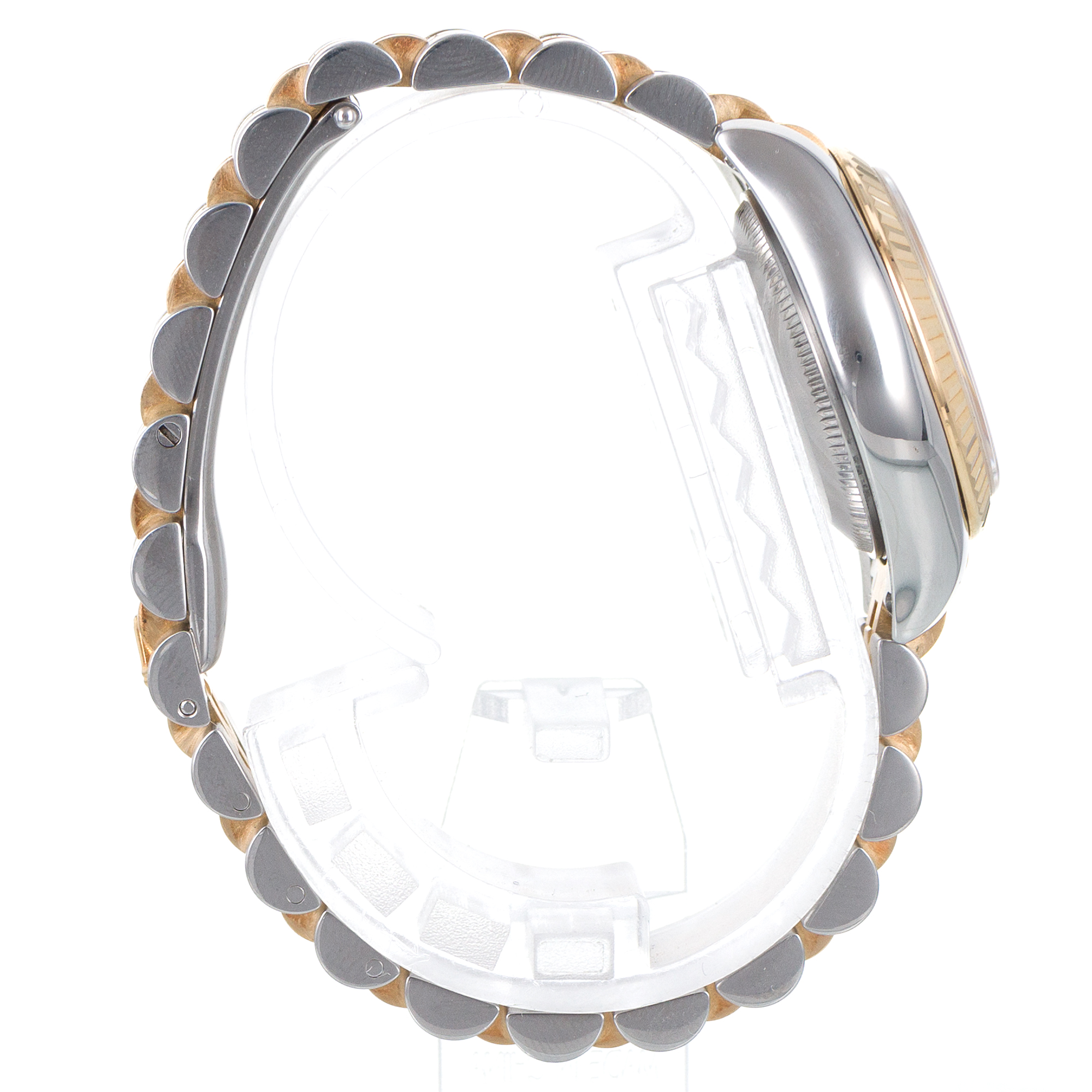 Rolex Datejust 26 179173 Pink Mother of Pearl Diamond 18k Yellow Ladies Watch thumbnail 5