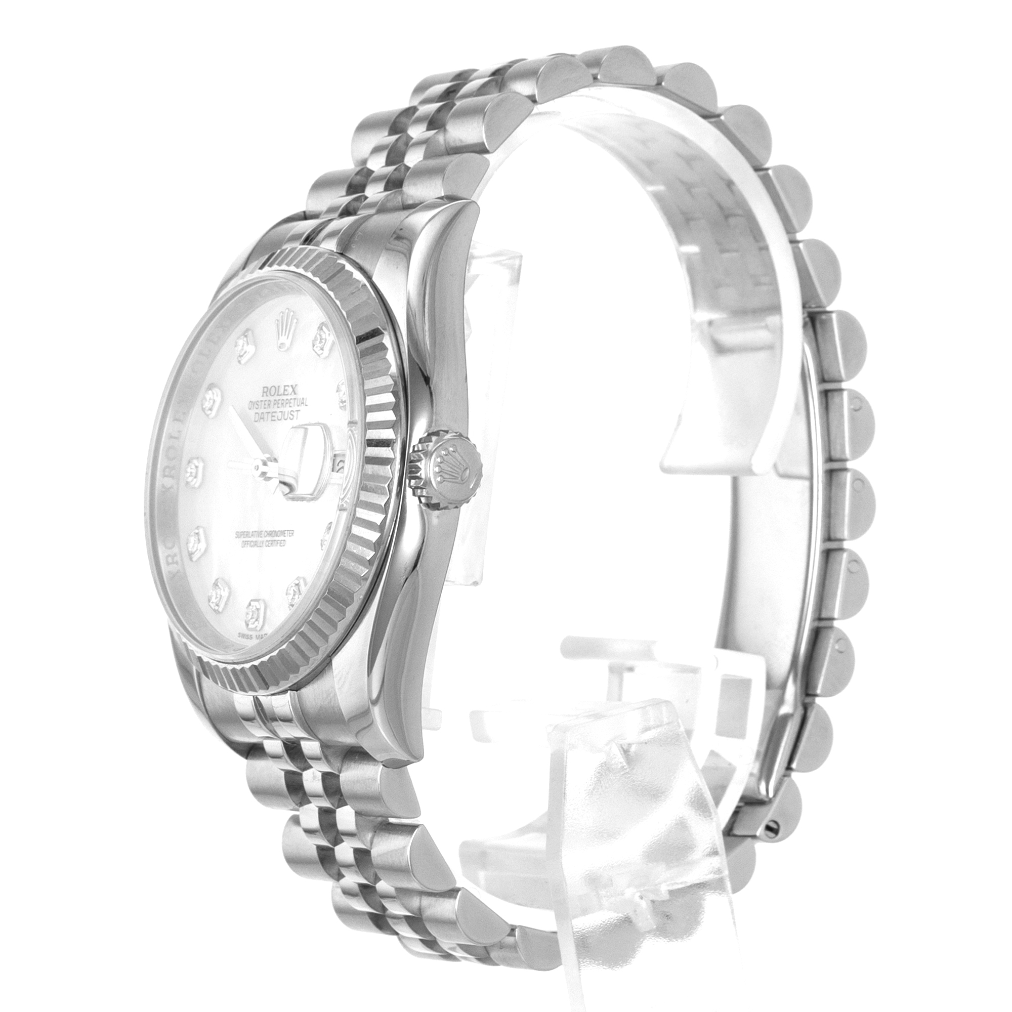 Rolex Datejust 36 116234 Factory Mother of Pearl Diamond Dial Jubilee Mens Watch thumbnail 5