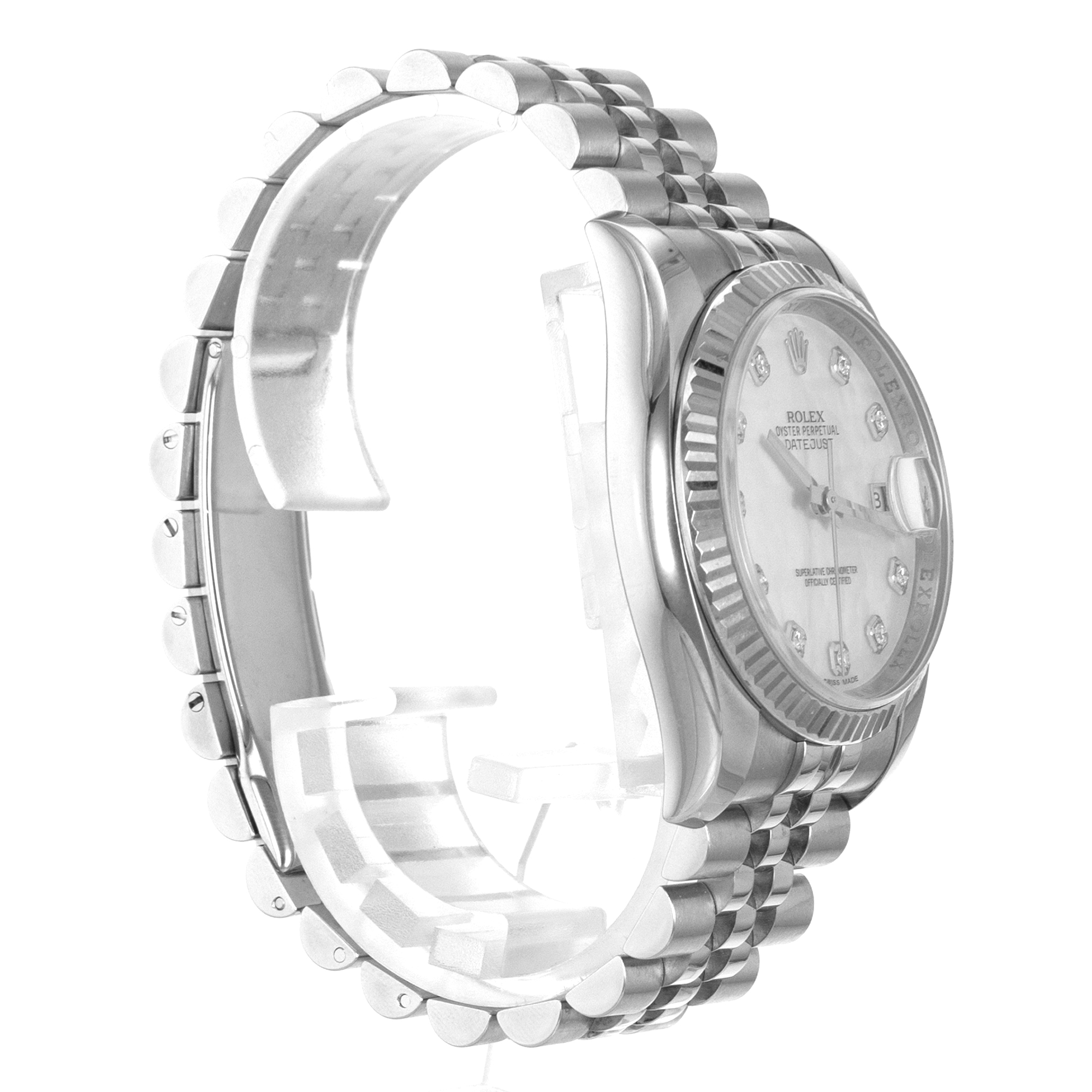 Rolex Datejust 36 116234 Factory Mother of Pearl Diamond Dial Jubilee Mens Watch thumbnail 6