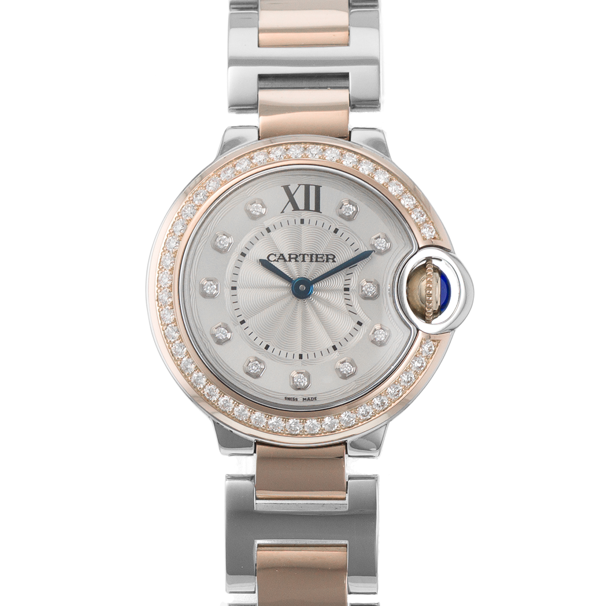 Cartier Ballon Bleu 28mm WE902076 3752 Factory Diamond Rose Gold Ladies Watch thumbnail 1