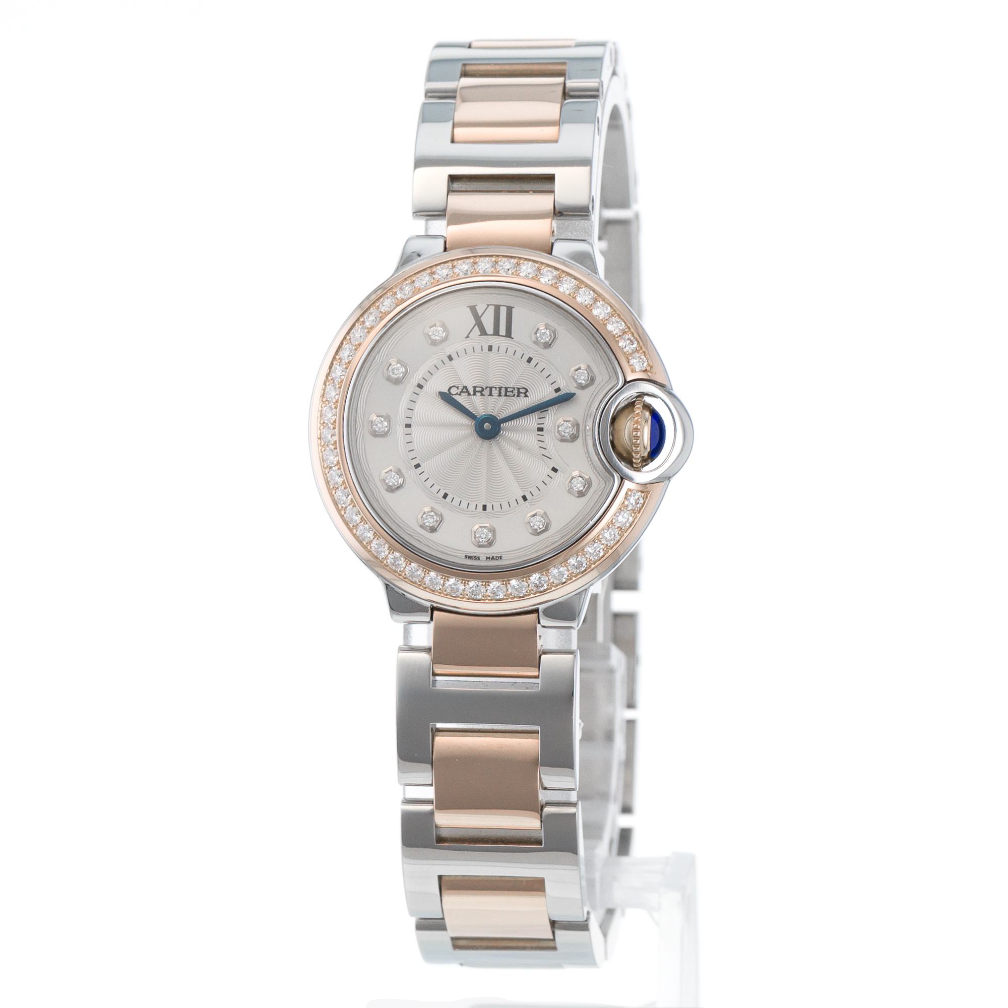 Cartier Ballon Bleu 28mm WE902076 3752 Factory Diamond Rose Gold Ladies Watch thumbnail 3