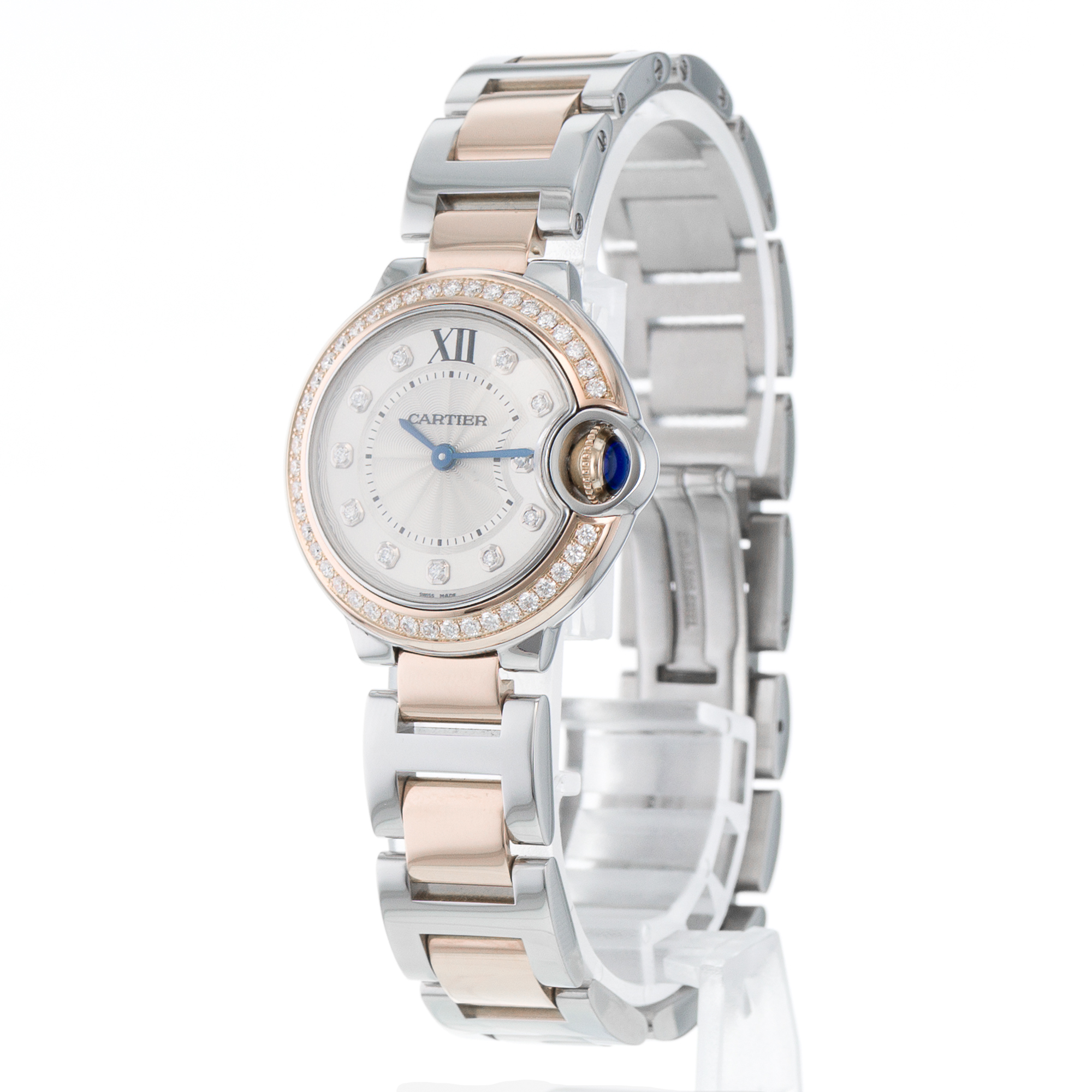 Cartier Ballon Bleu 28mm WE902076 3752 Factory Diamond Rose Gold Ladies Watch thumbnail 4