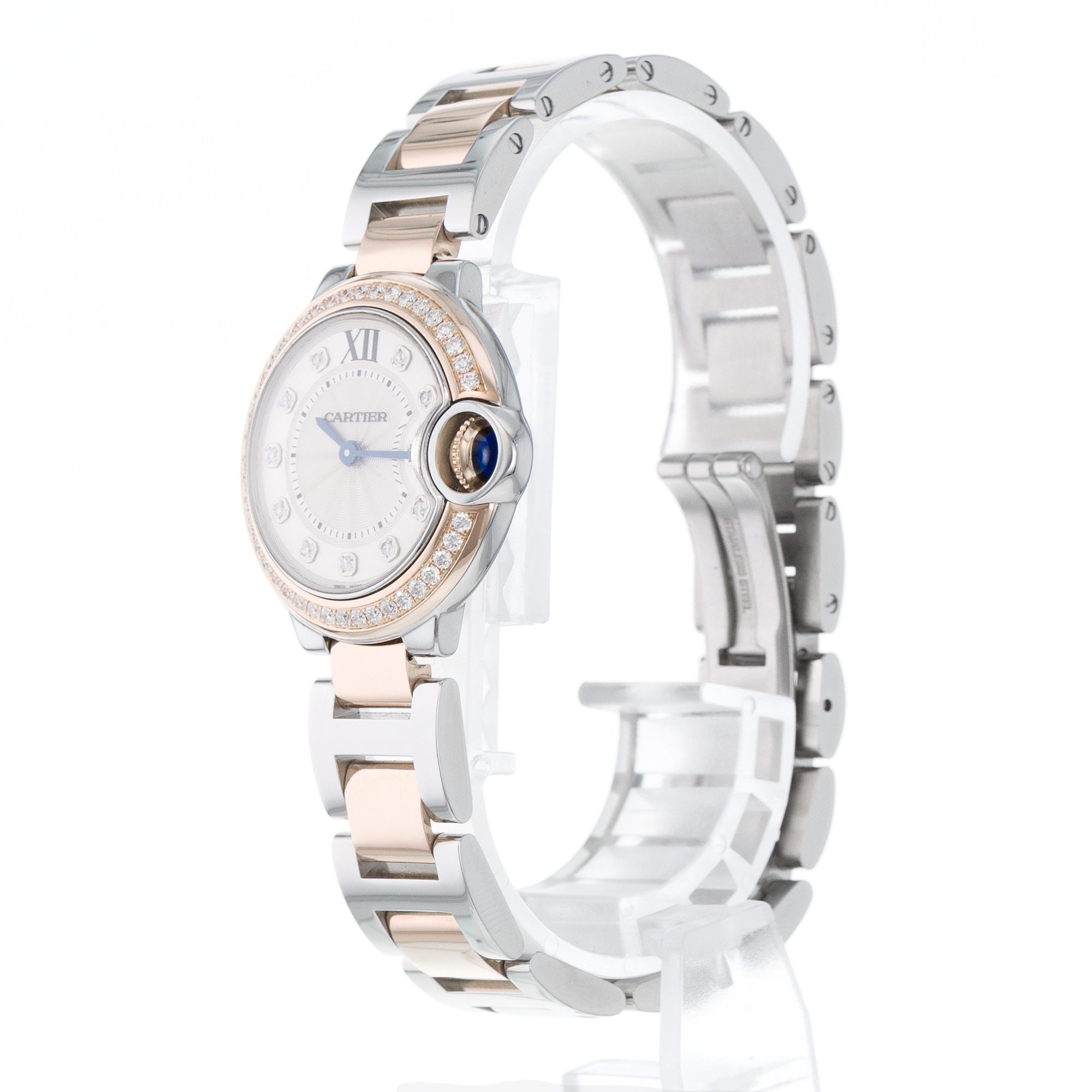 Cartier Ballon Bleu 28mm WE902076 3752 Factory Diamond Rose Gold Ladies Watch thumbnail 5