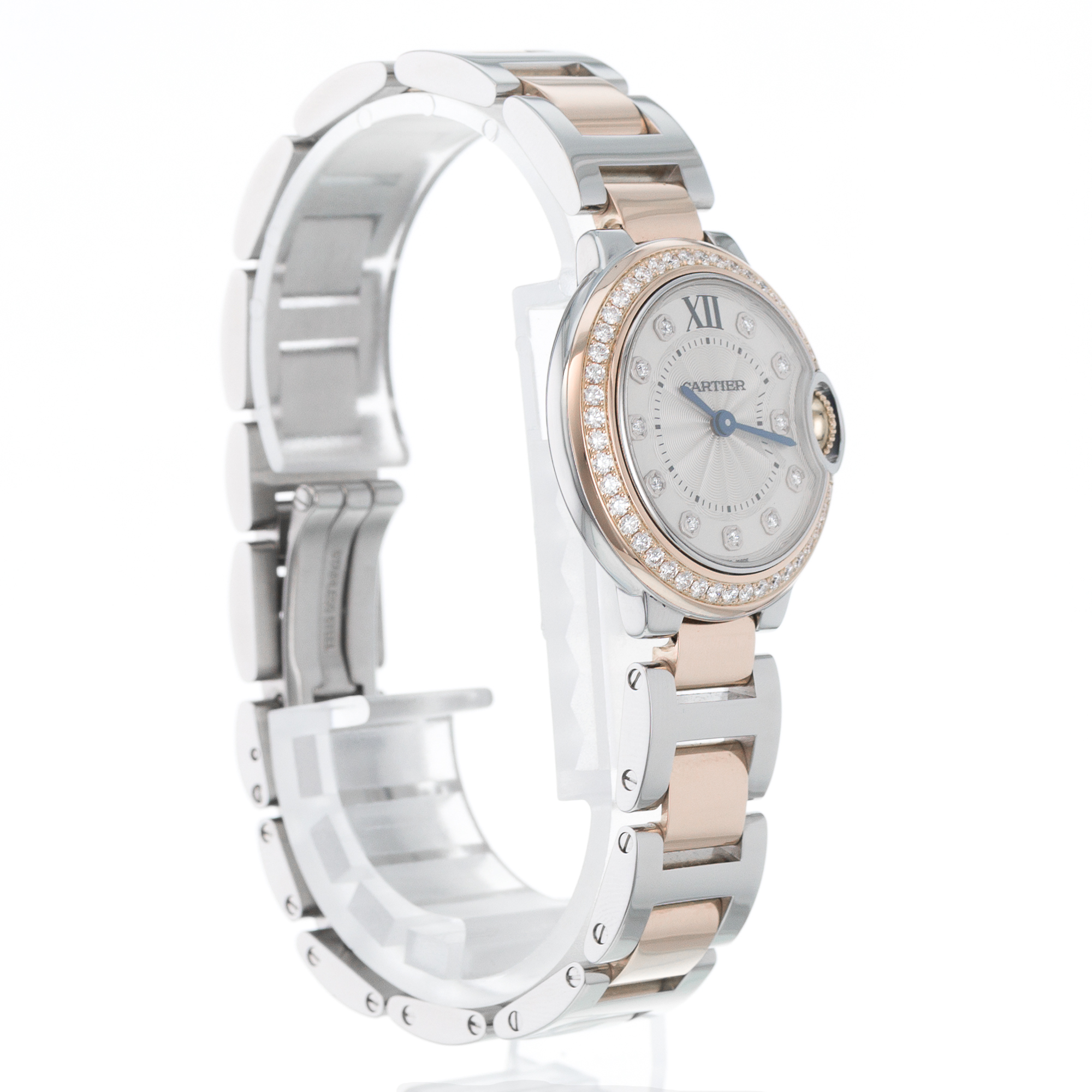 Cartier Ballon Bleu 28mm WE902076 3752 Factory Diamond Rose Gold Ladies Watch thumbnail 6