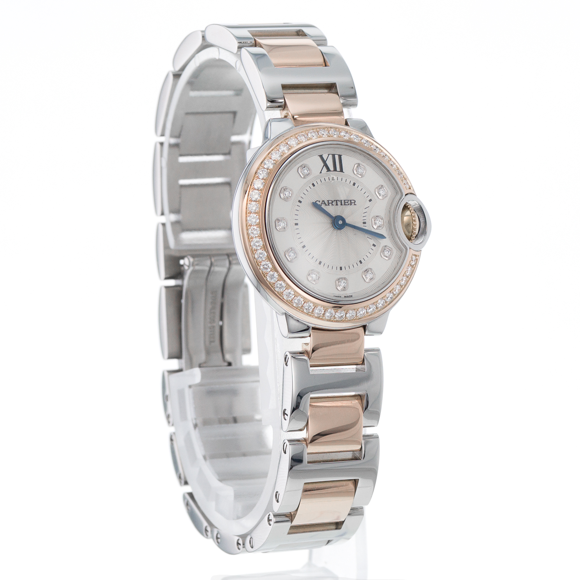 Cartier Ballon Bleu 28mm WE902076 3752 Factory Diamond Rose Gold Ladies Watch thumbnail 7