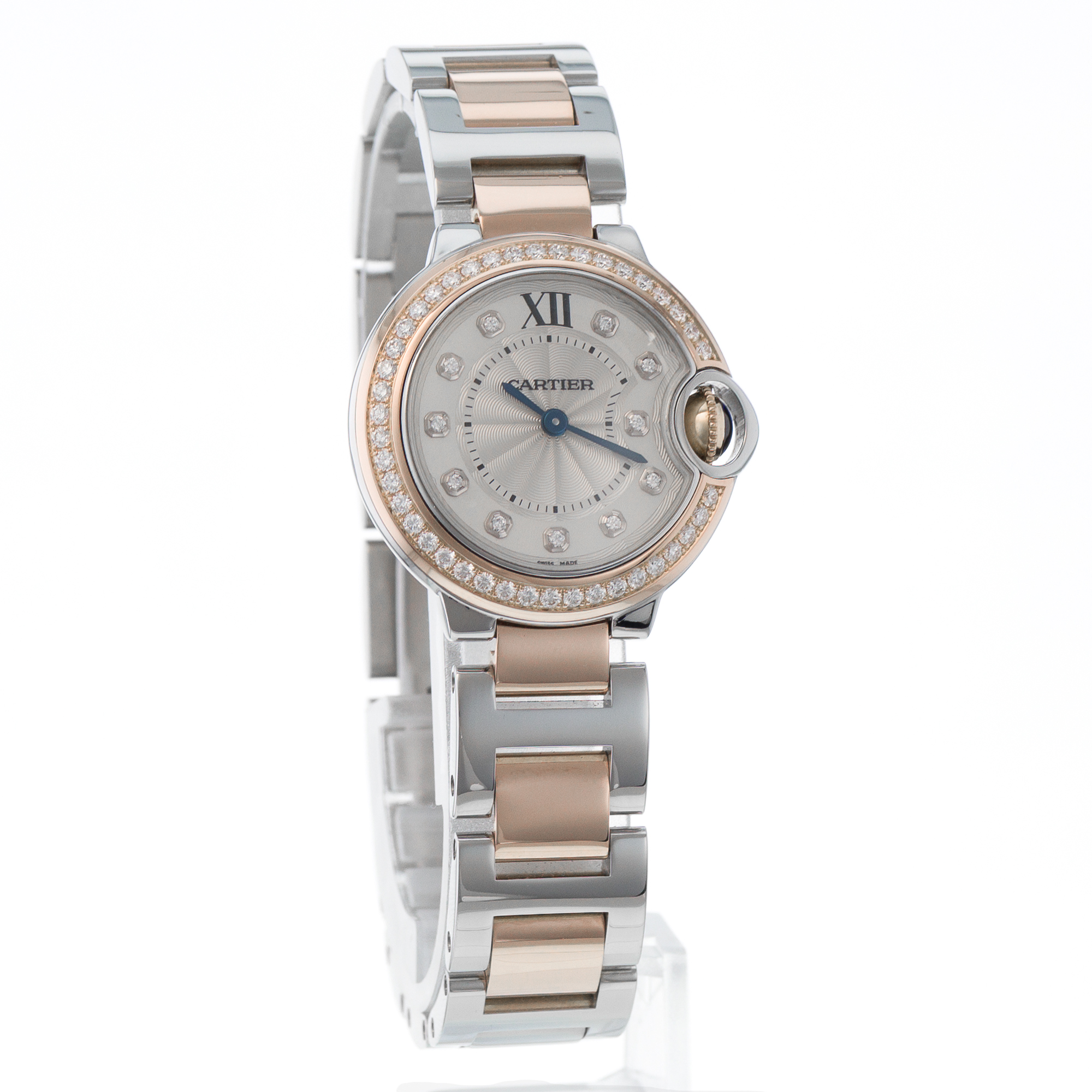 Cartier Ballon Bleu 28mm WE902076 3752 Factory Diamond Rose Gold Ladies Watch thumbnail 8
