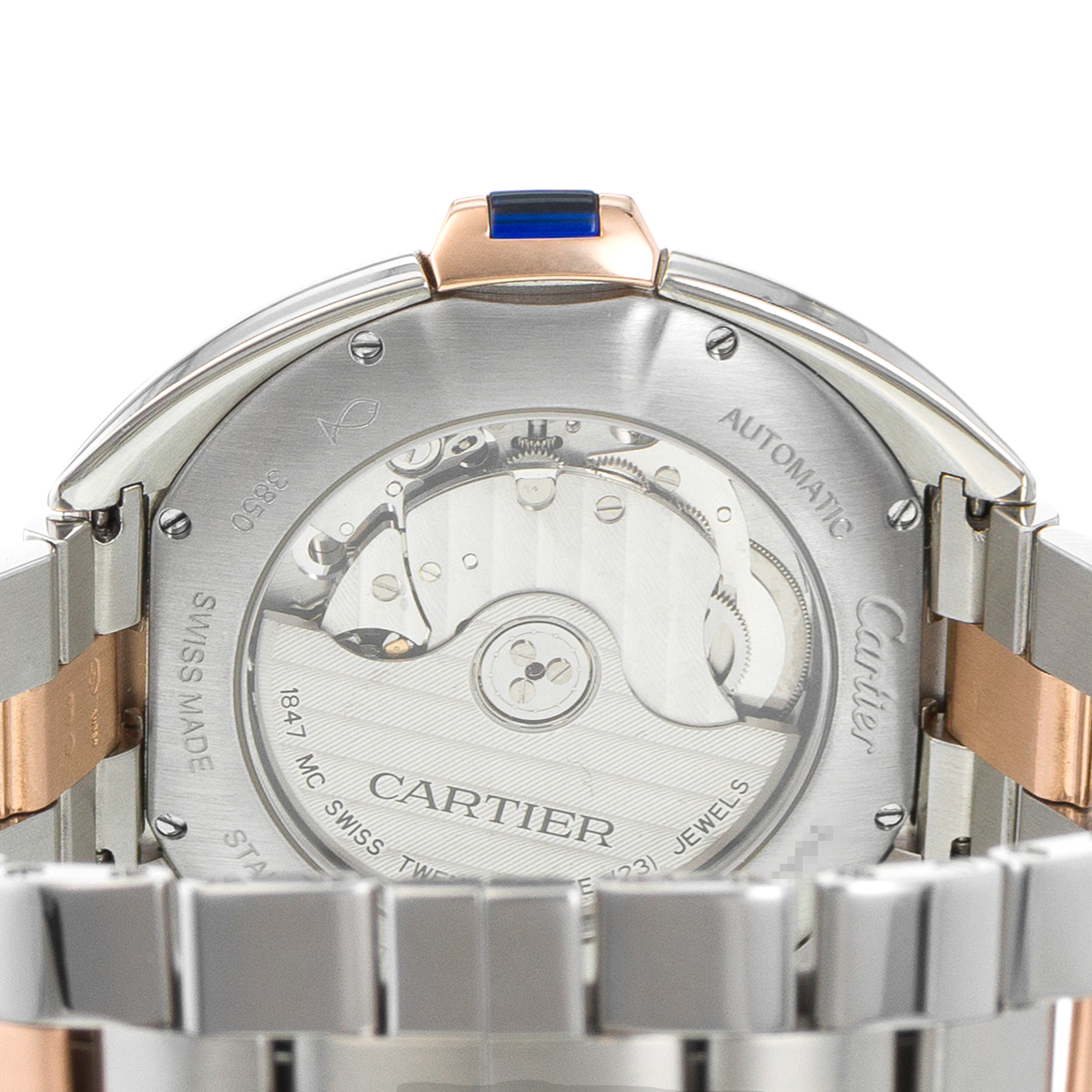 Cartier Cle de Cartier W2CL0002 3850 40mm Silver Roman Automatic Mens Watch thumbnail 10