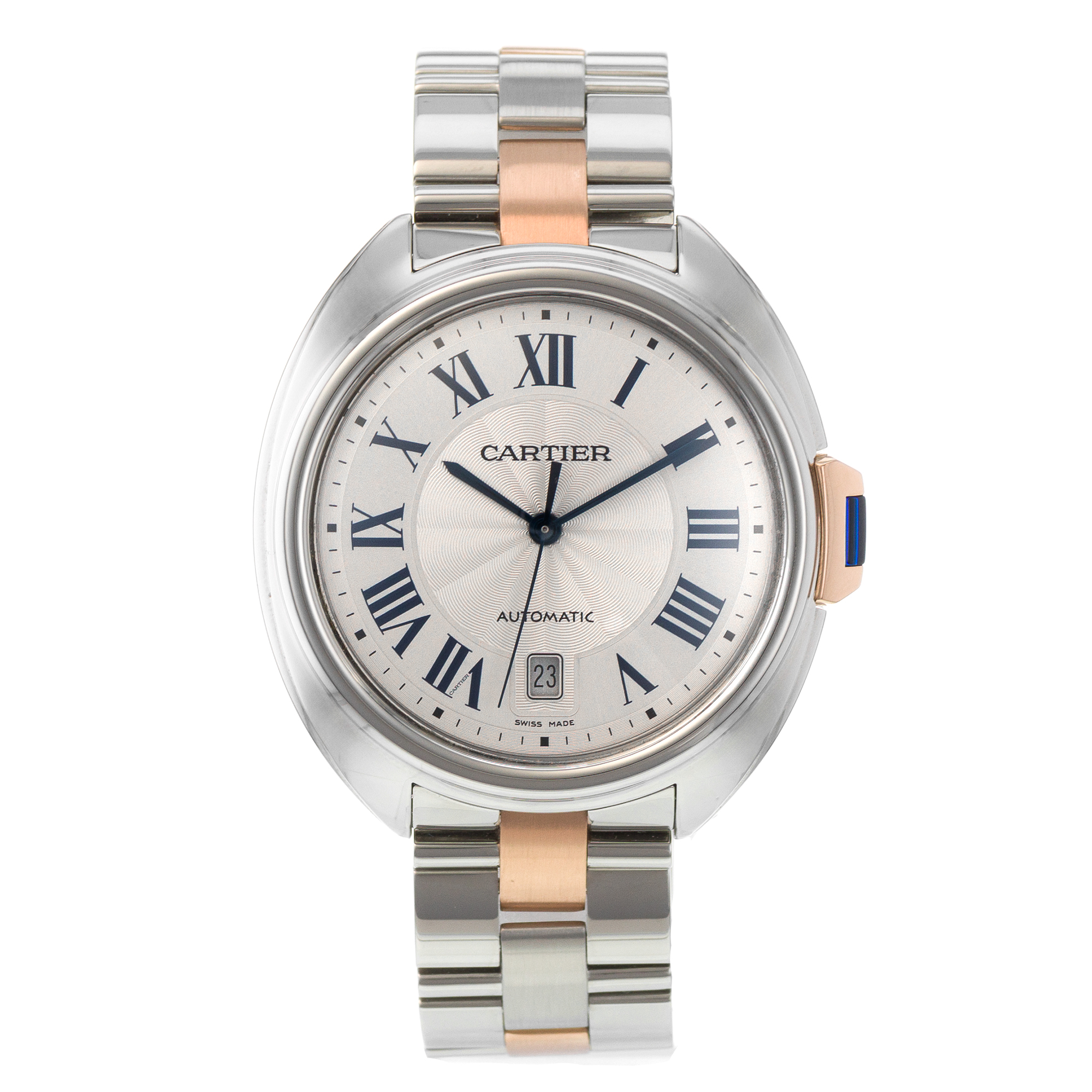 Cartier Cle de Cartier W2CL0002 3850 40mm Silver Roman Automatic Mens Watch thumbnail 2