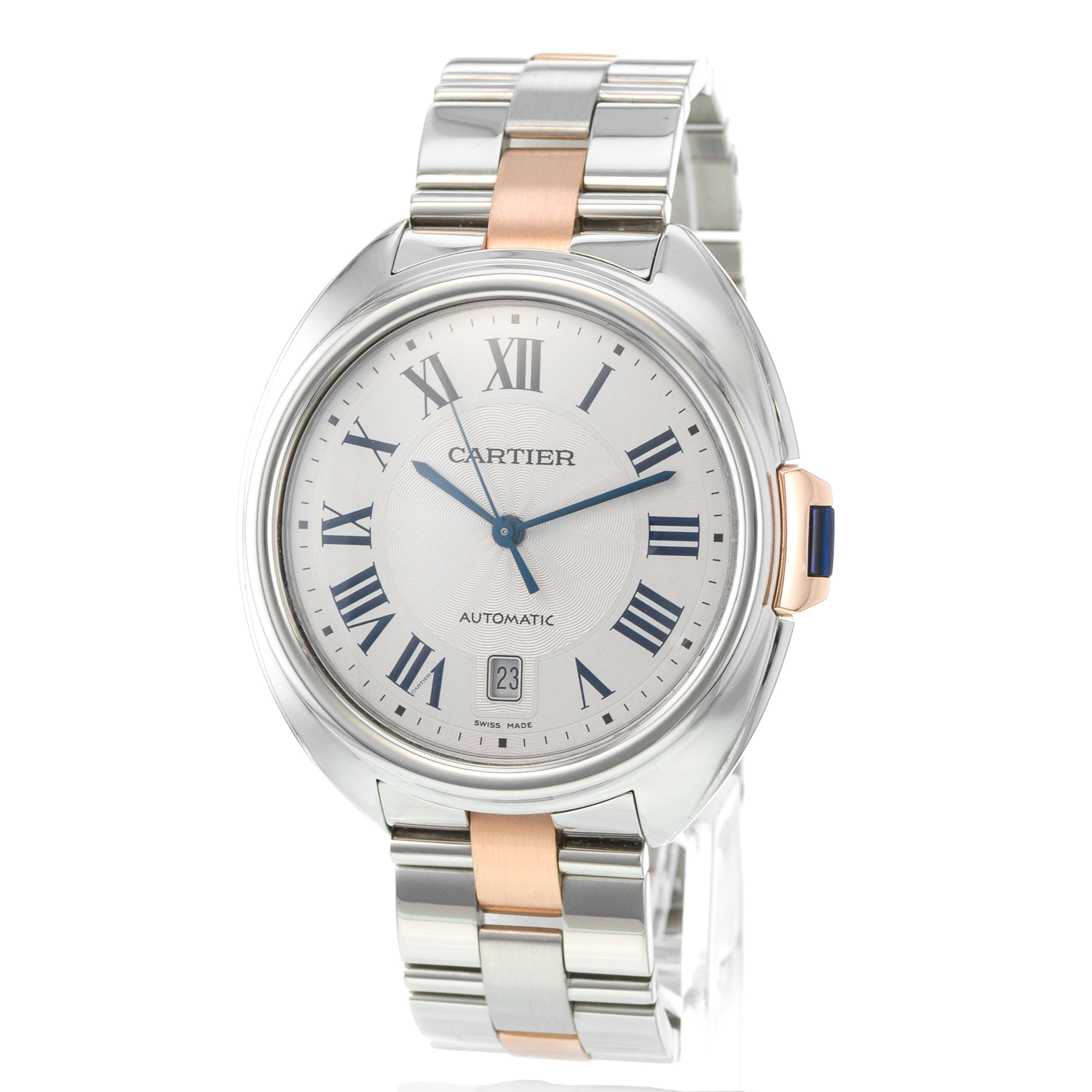Cartier Cle de Cartier W2CL0002 3850 40mm Silver Roman Automatic Mens Watch thumbnail 3