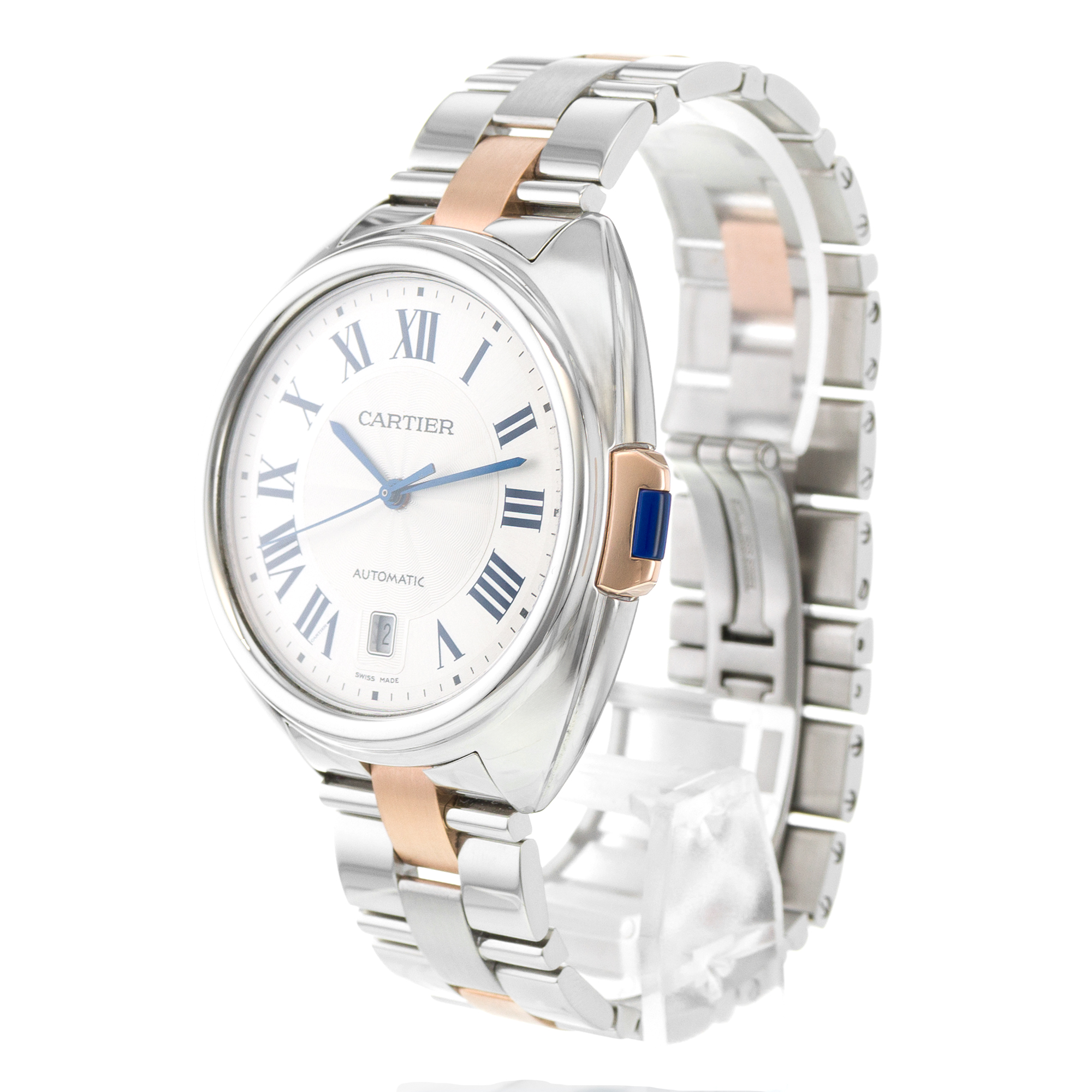 Cartier Cle de Cartier W2CL0002 3850 40mm Silver Roman Automatic Mens Watch thumbnail 4