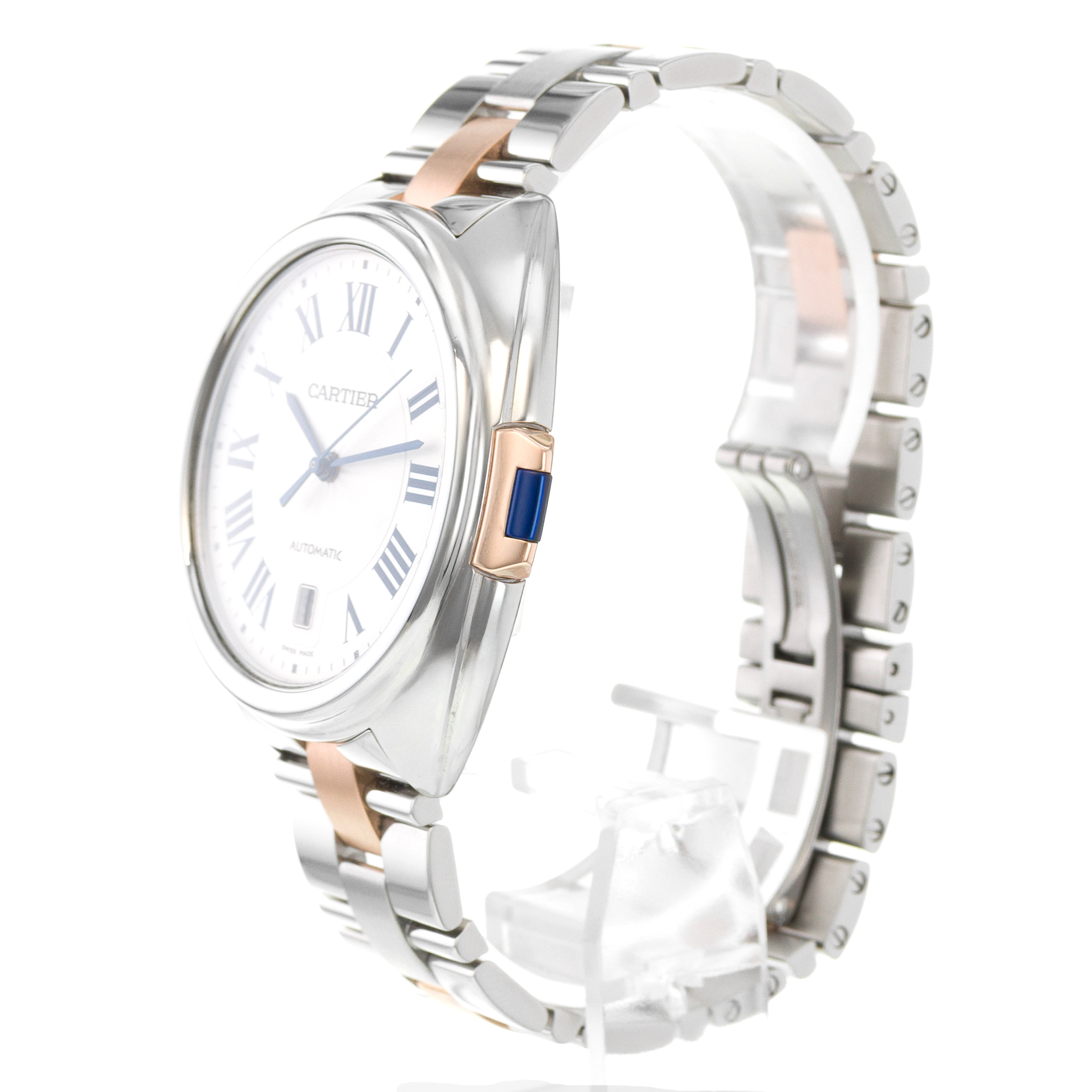 Cartier Cle de Cartier W2CL0002 3850 40mm Silver Roman Automatic Mens Watch thumbnail 5