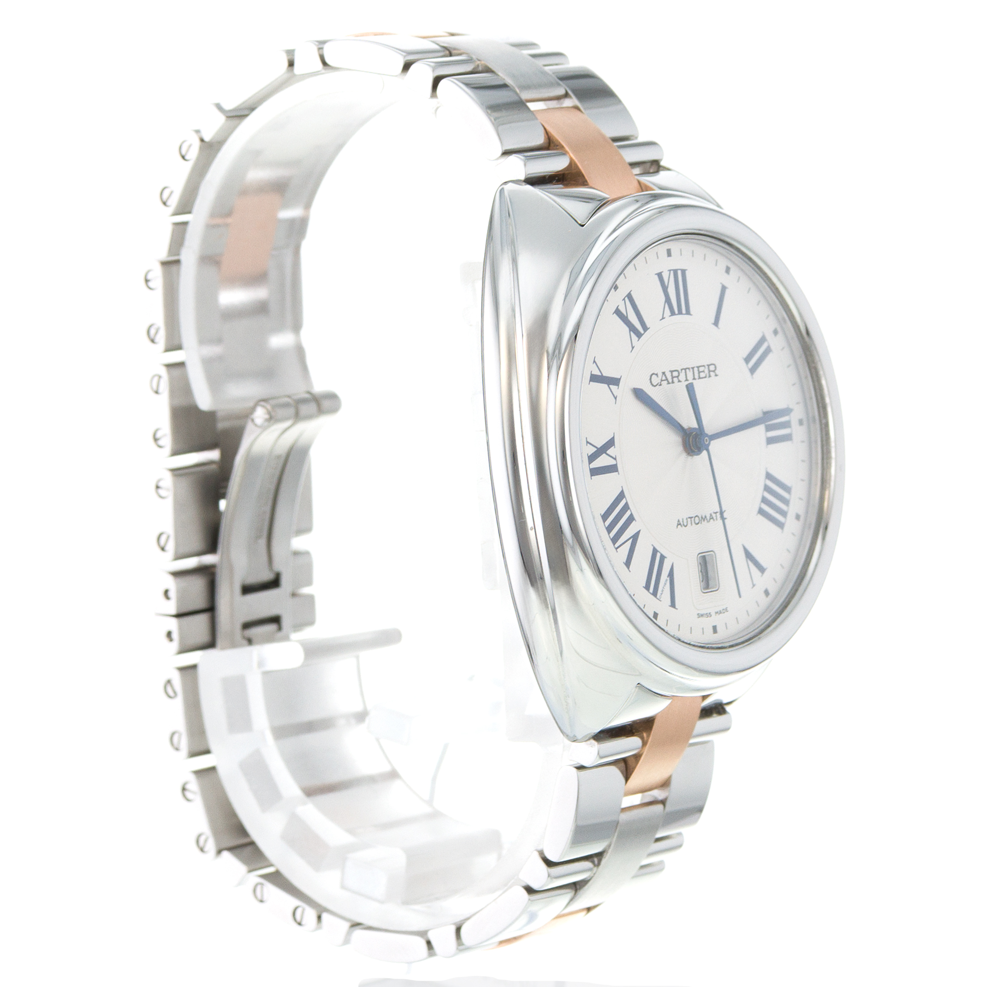 Cartier Cle de Cartier W2CL0002 3850 40mm Silver Roman Automatic Mens Watch thumbnail 6